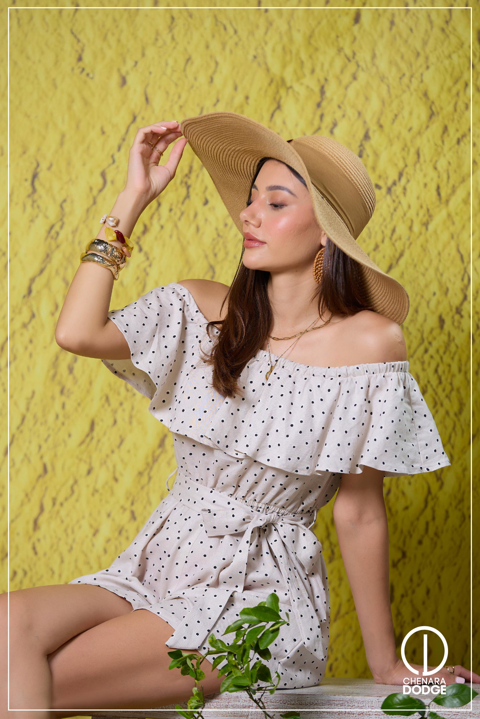 NINA OFF SHOULDER ROMPER