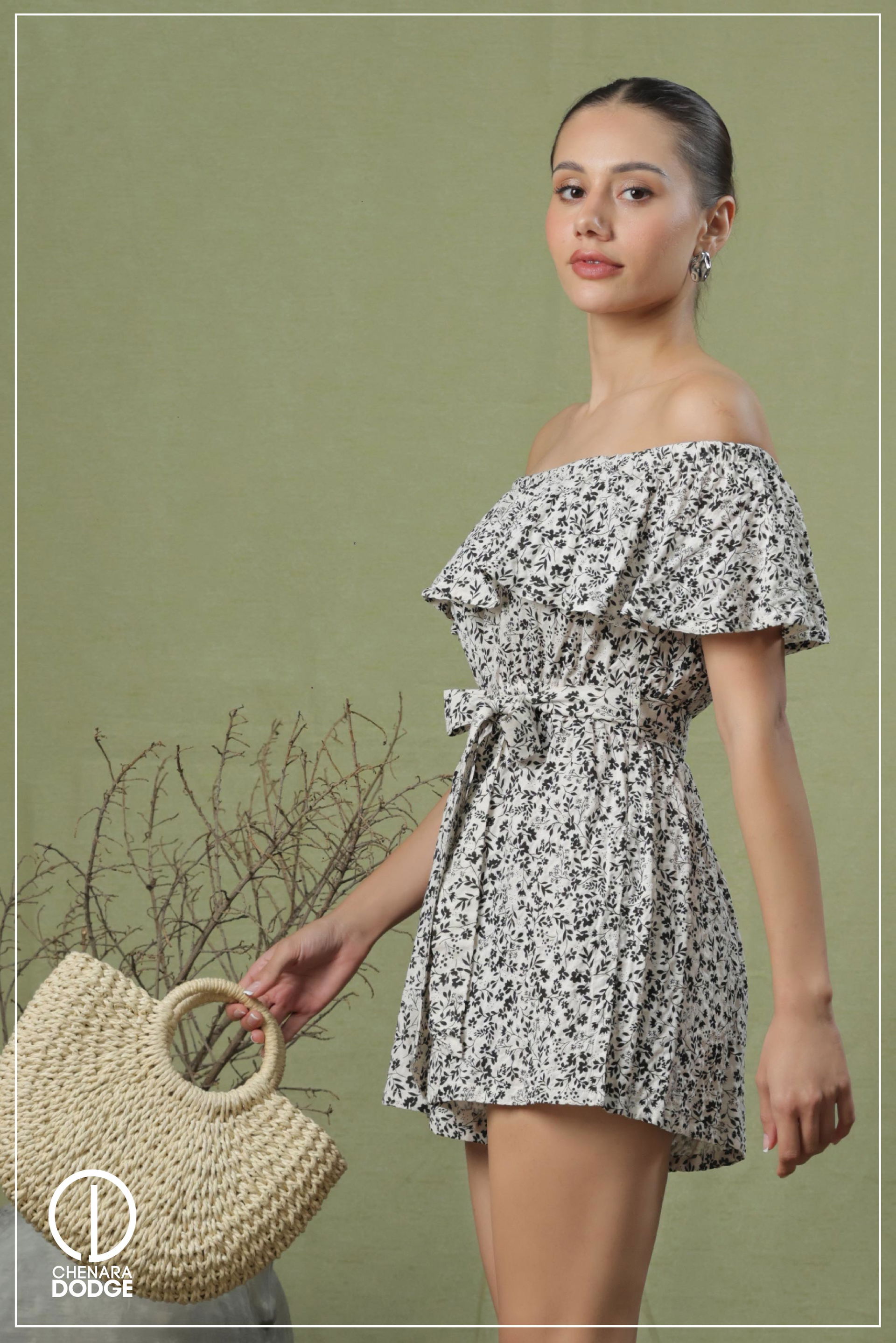 NINA OFF SHOULDER ROMPER