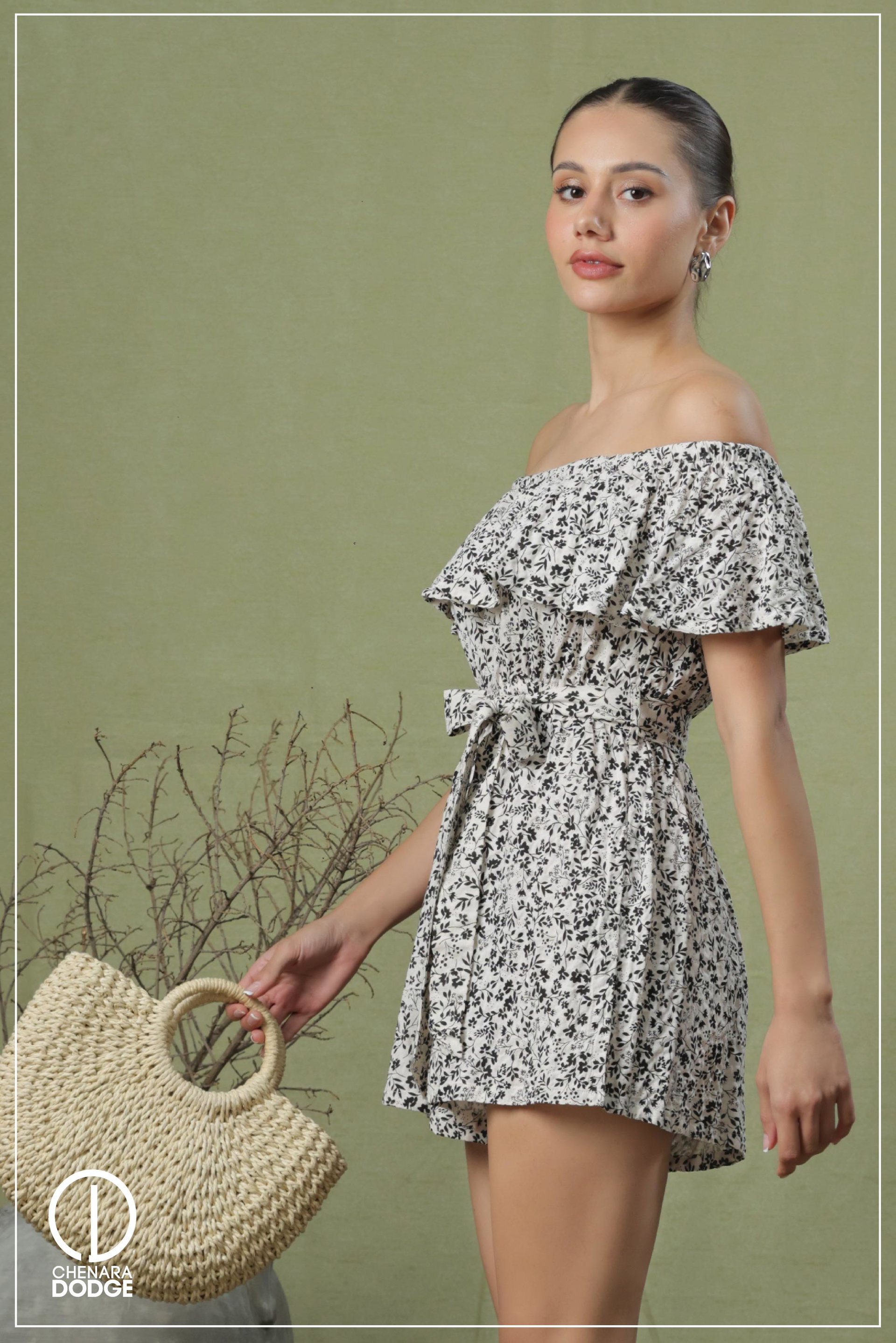 NINA OFF SHOULDER ROMPER