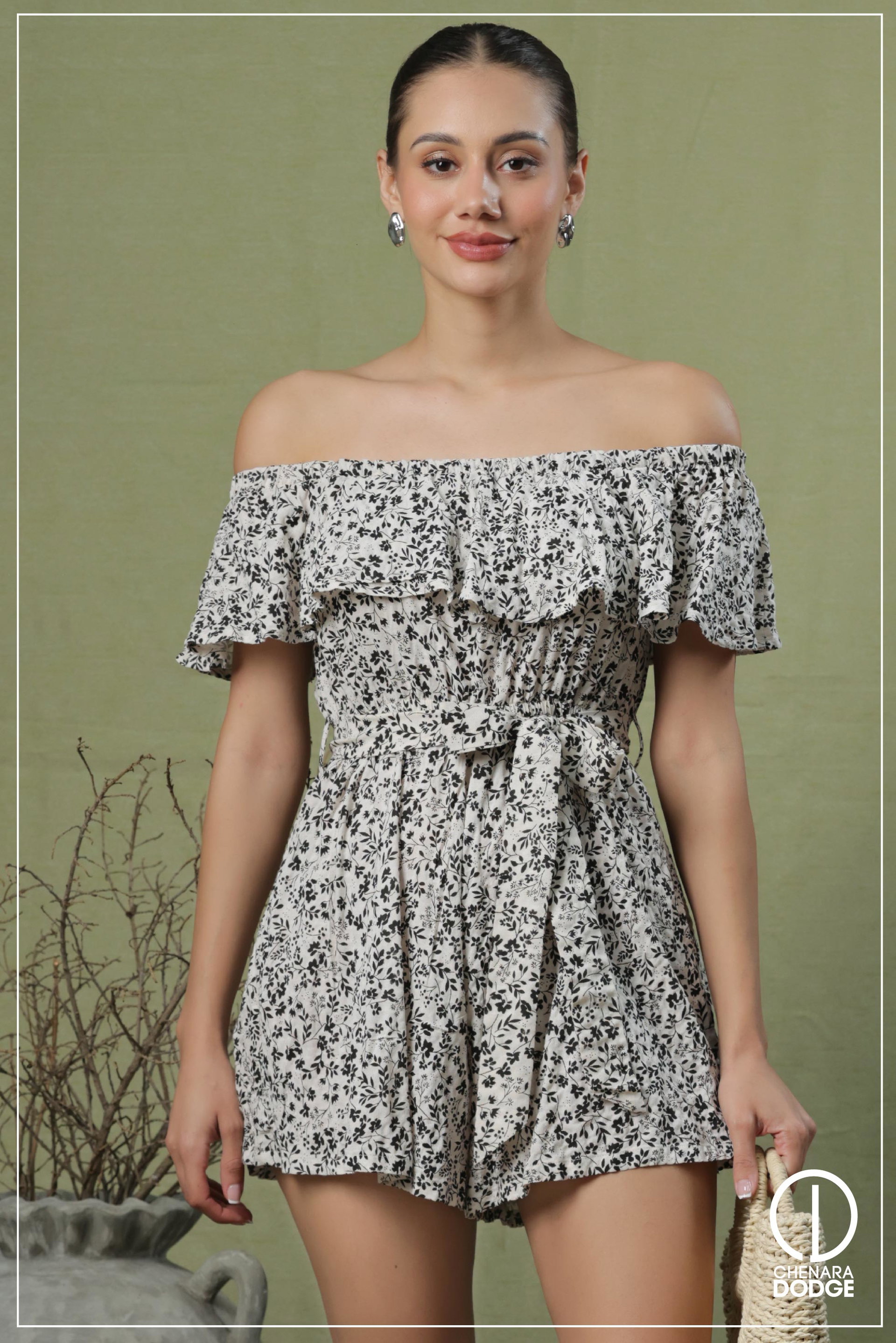 NINA OFF SHOULDER ROMPER