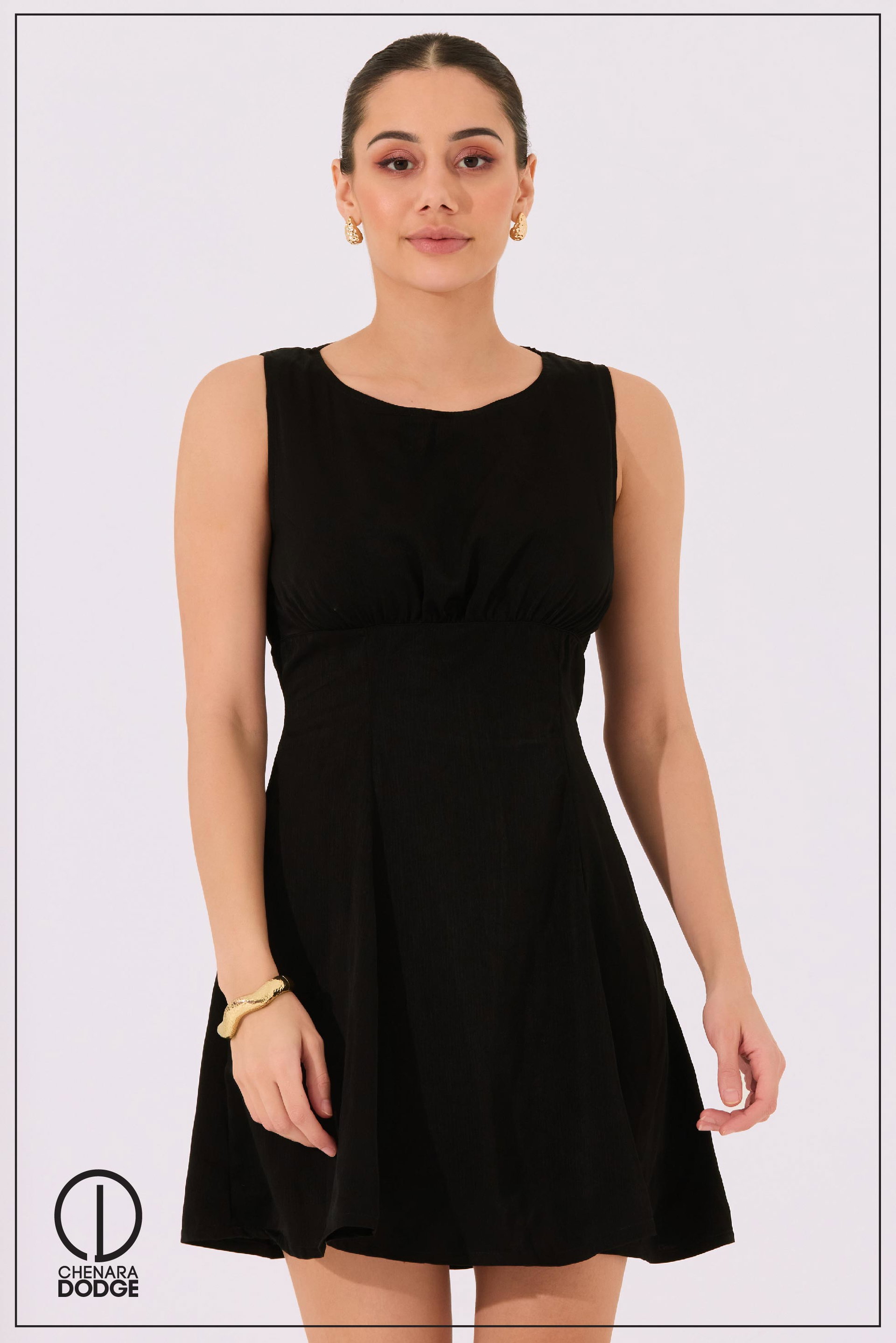 NINA ROUND NECK MINI DRESS