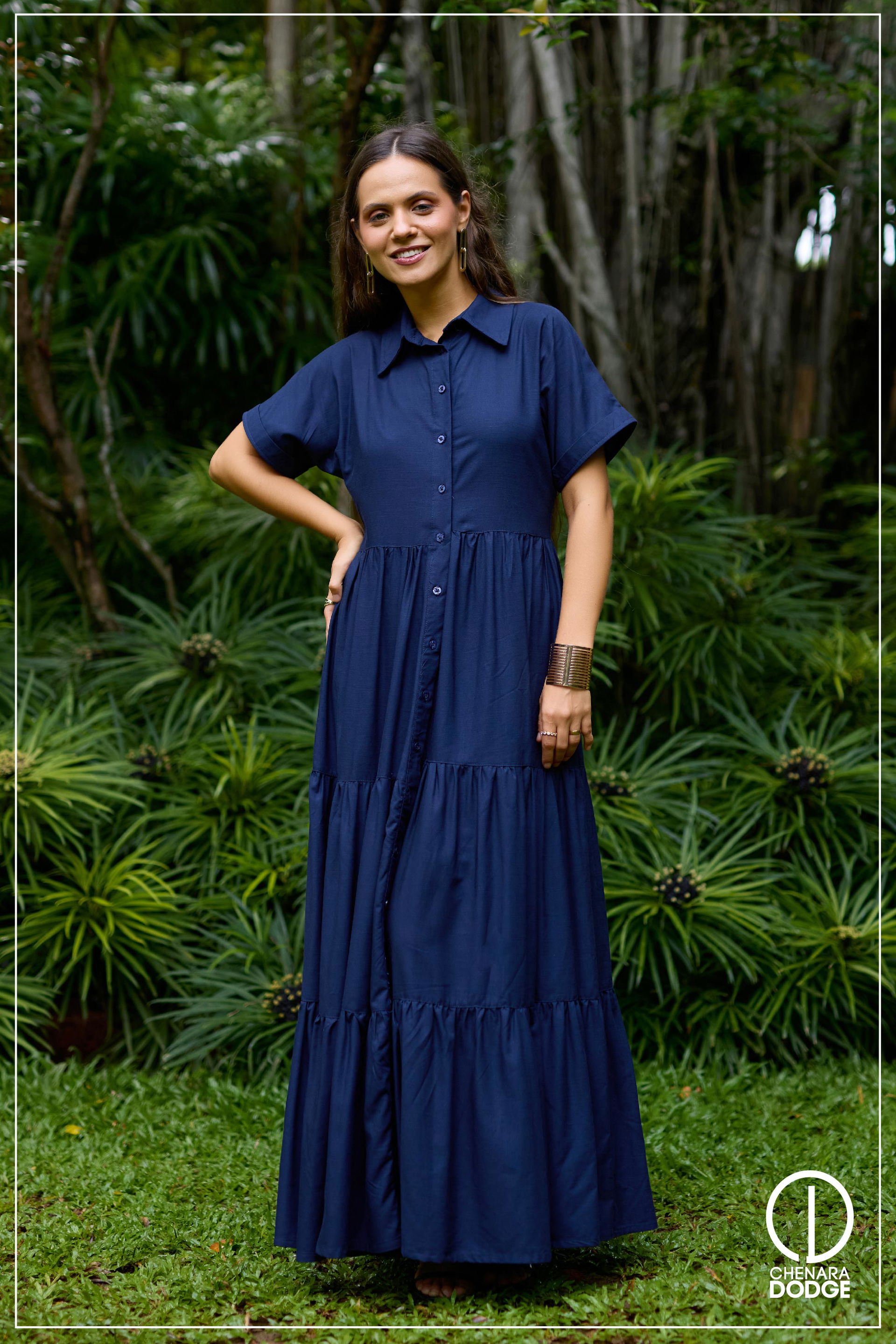 OLIVIA  BUTTON DOWN MAXI DRESS