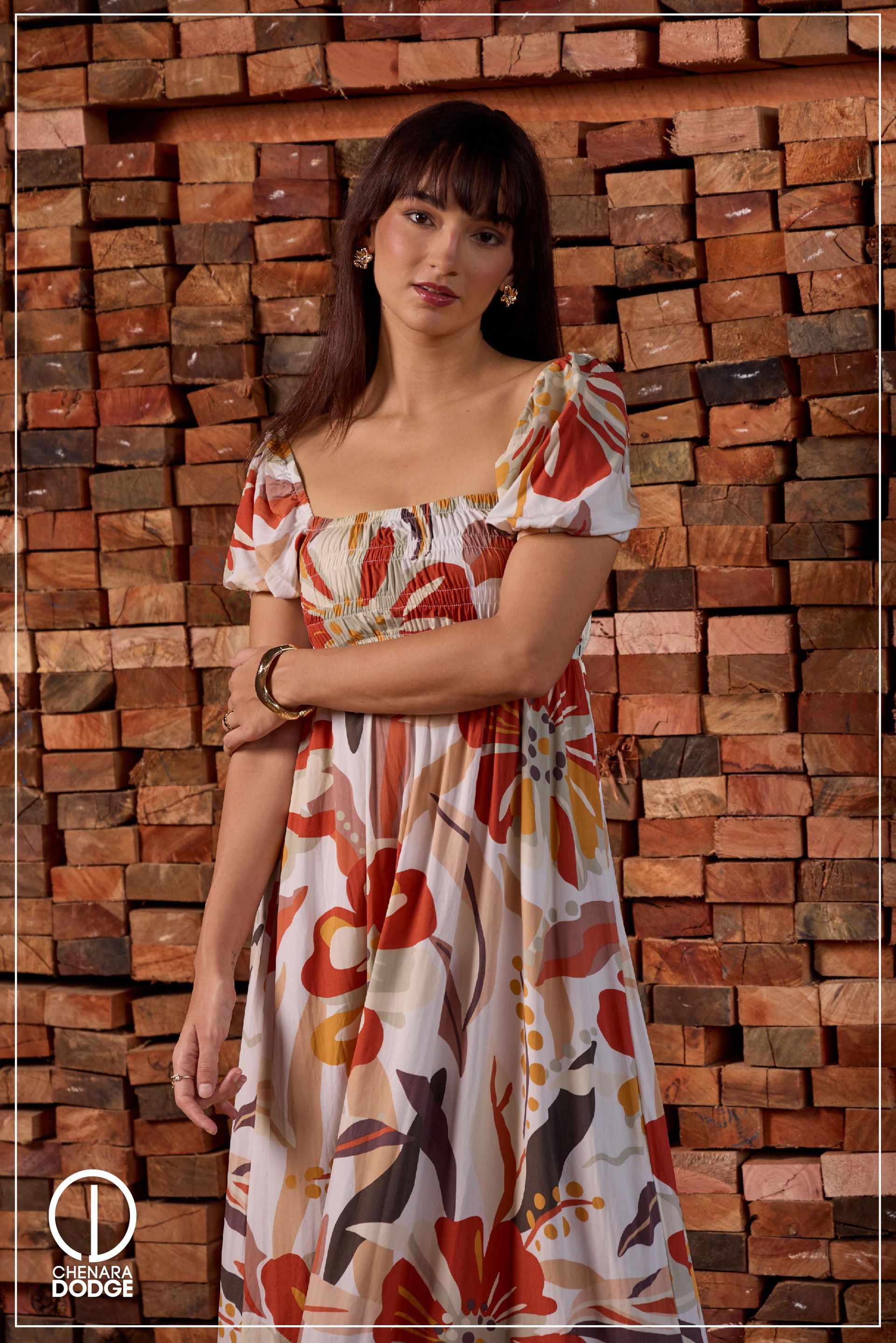 OLIVIA GATHERED MAXI DRESS 