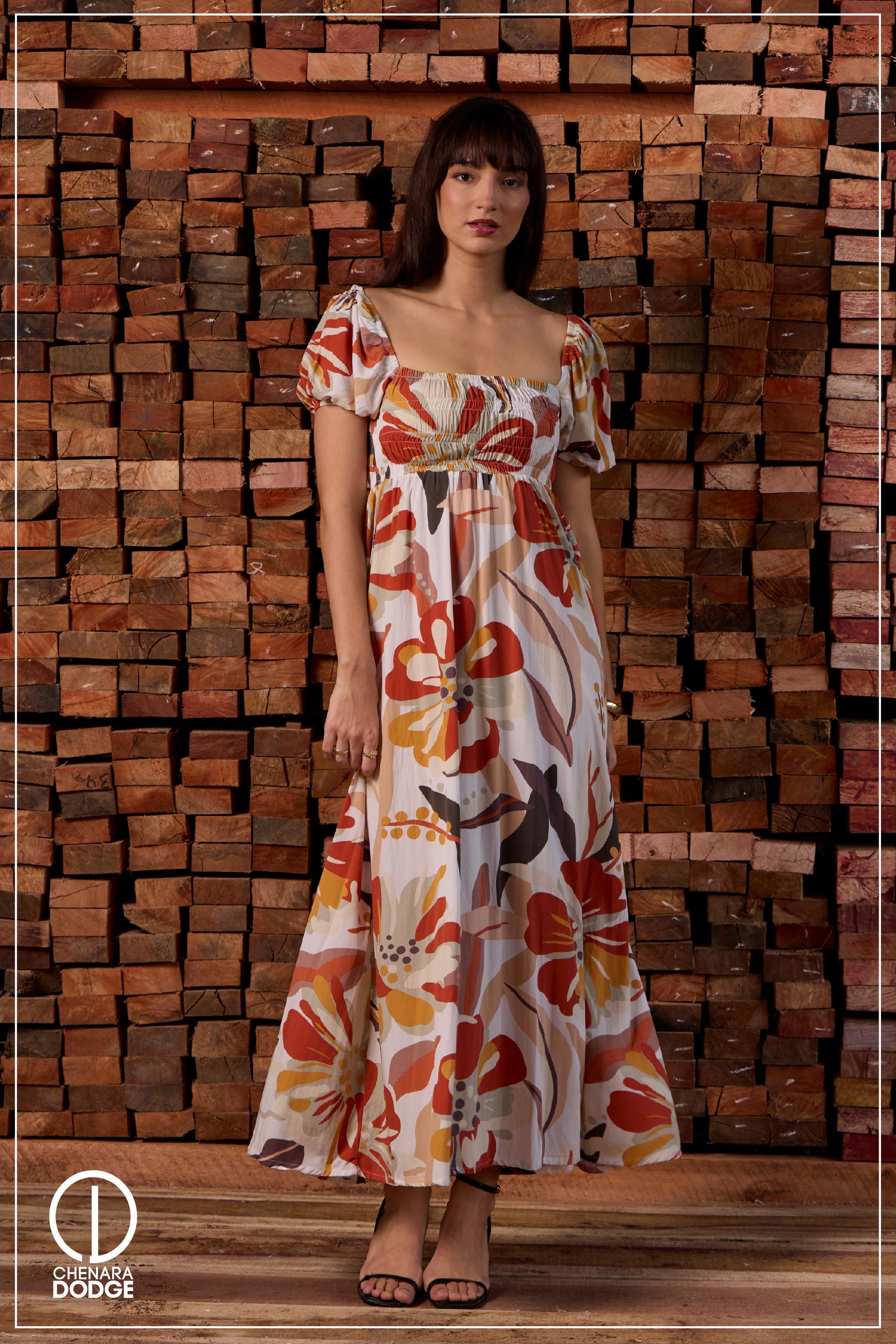OLIVIA GATHERED MAXI DRESS 