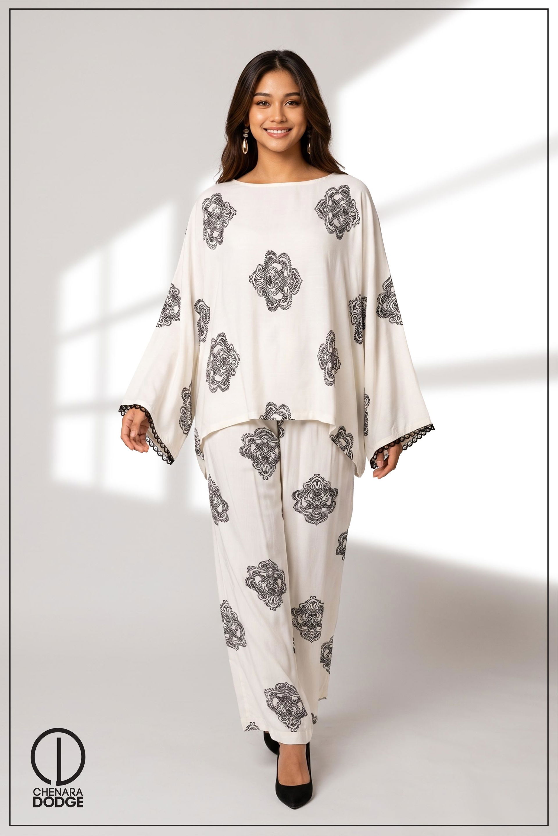 OLIVIA RELAXED TOP AND WIDE LEG PANT