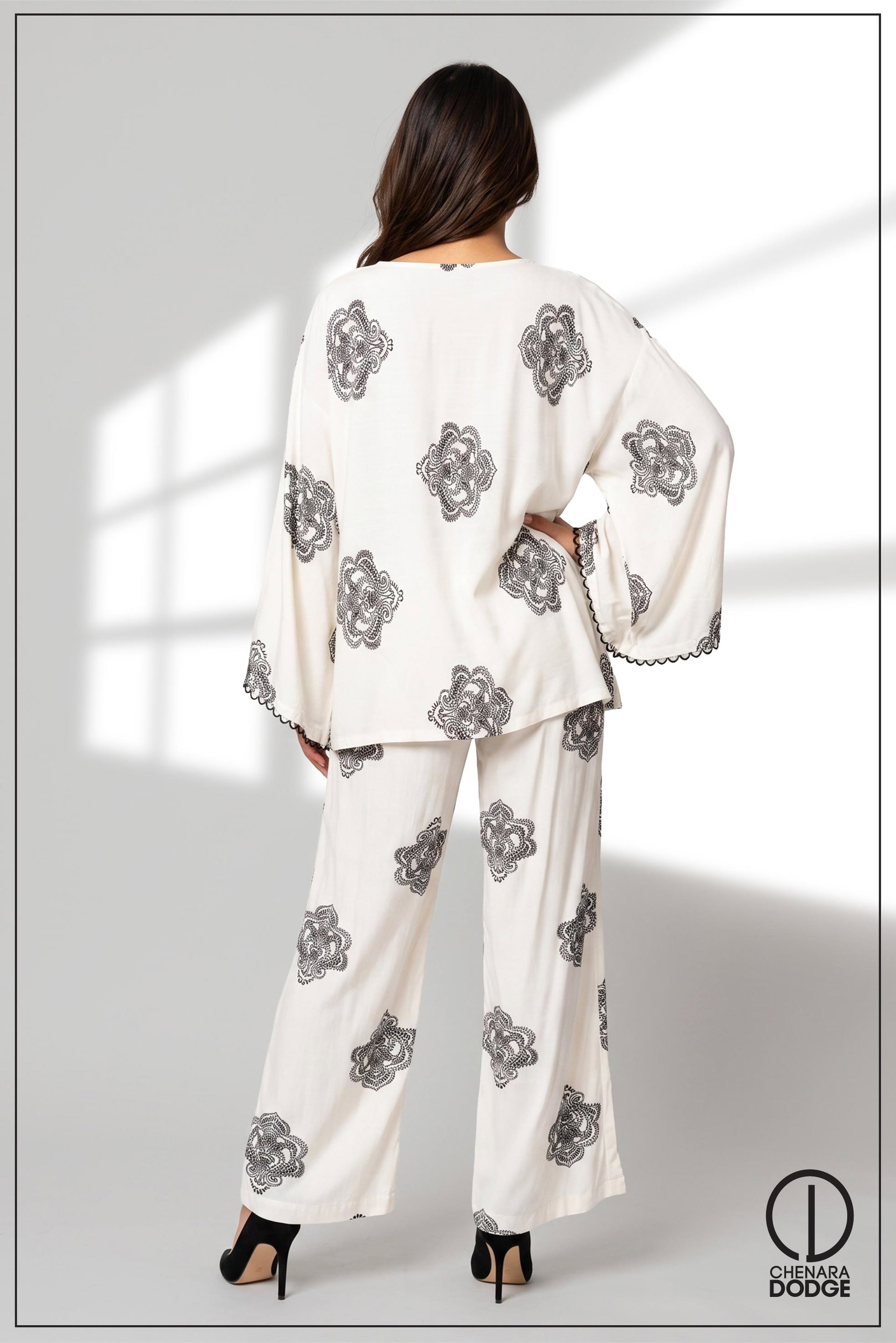 OLIVIA RELAXED TOP AND WIDE LEG PANT