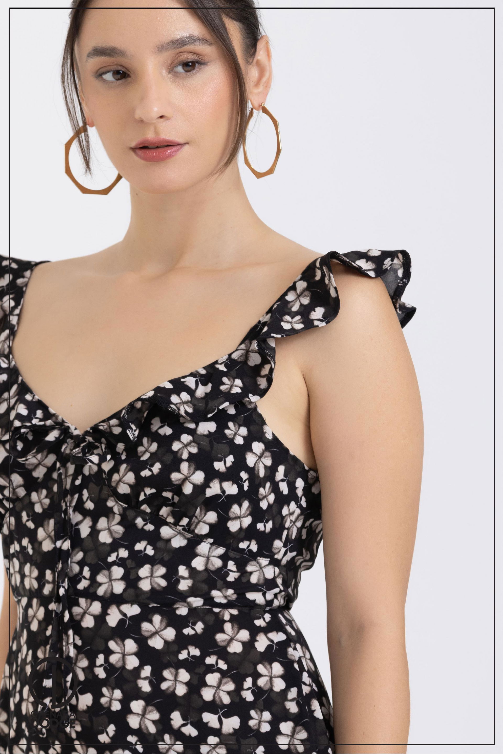 OPAL V-NECK SLEEVELESS MAXI DRESS