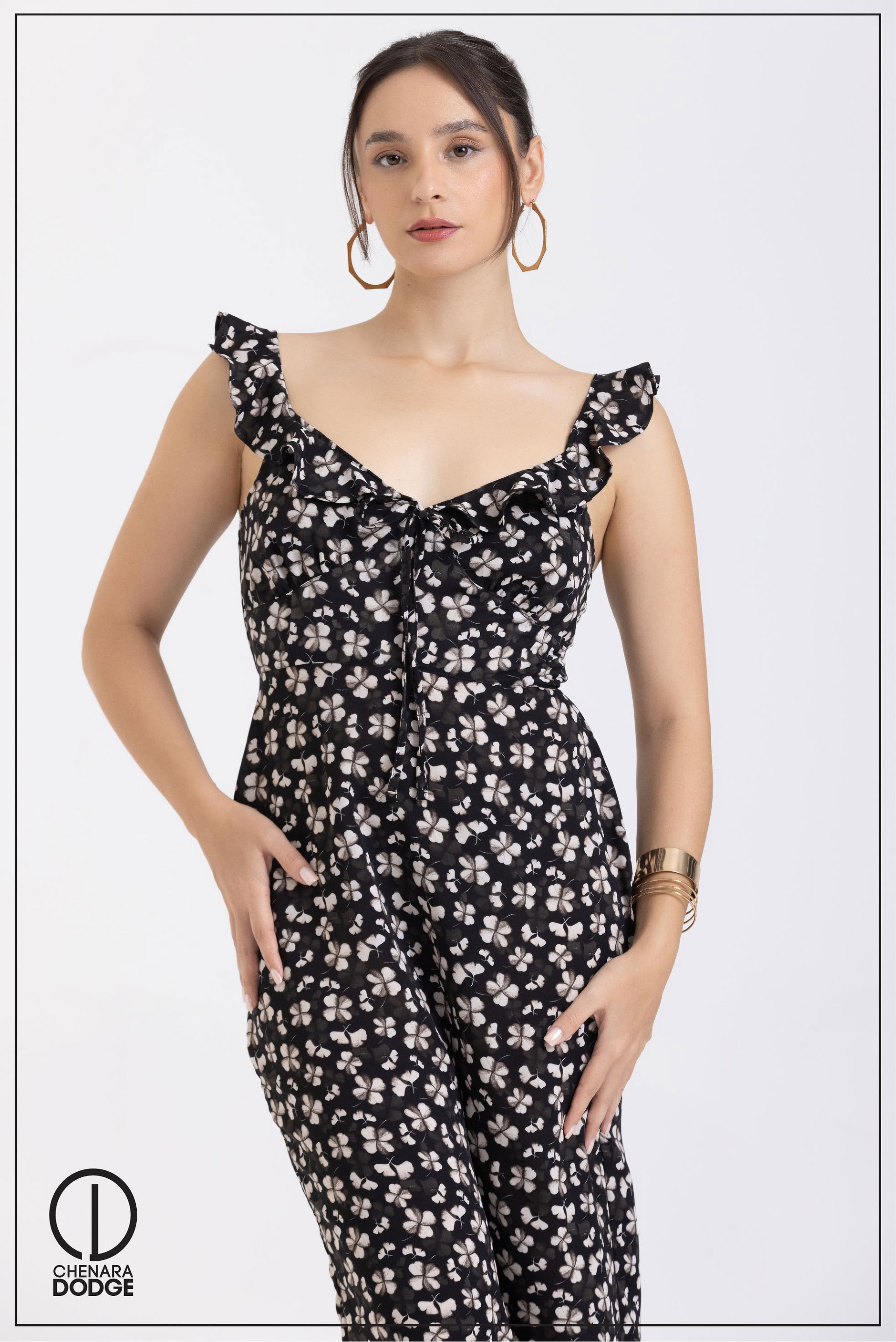 OPAL V-NECK SLEEVELESS MAXI DRESS