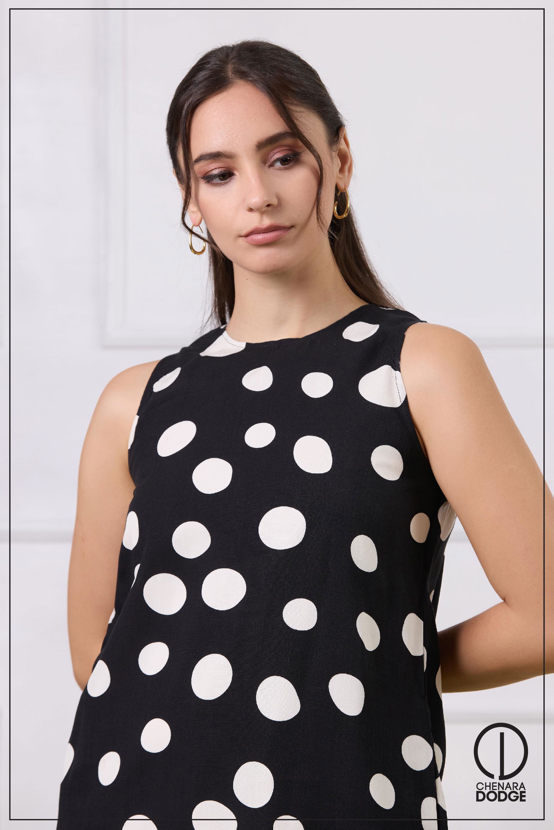 ORNELLA ROUND NECK MINI DRESS