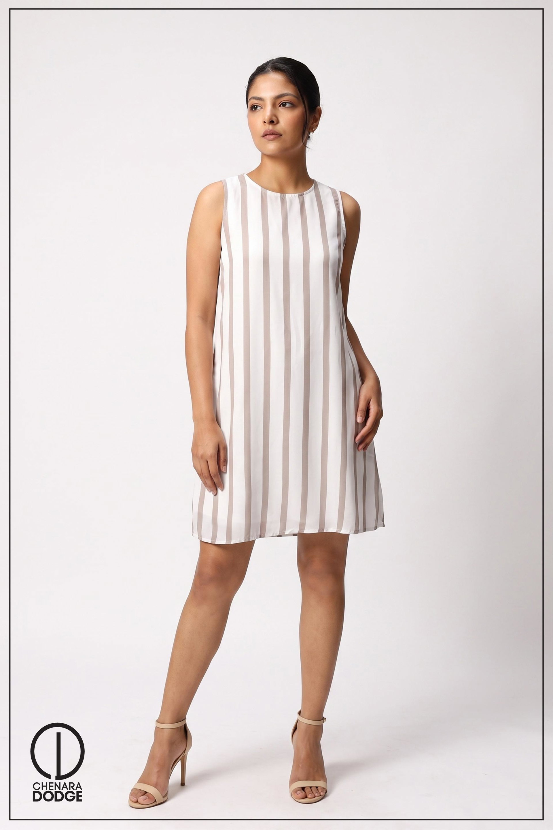 ORNELLA ROUND NECK MINI DRESS