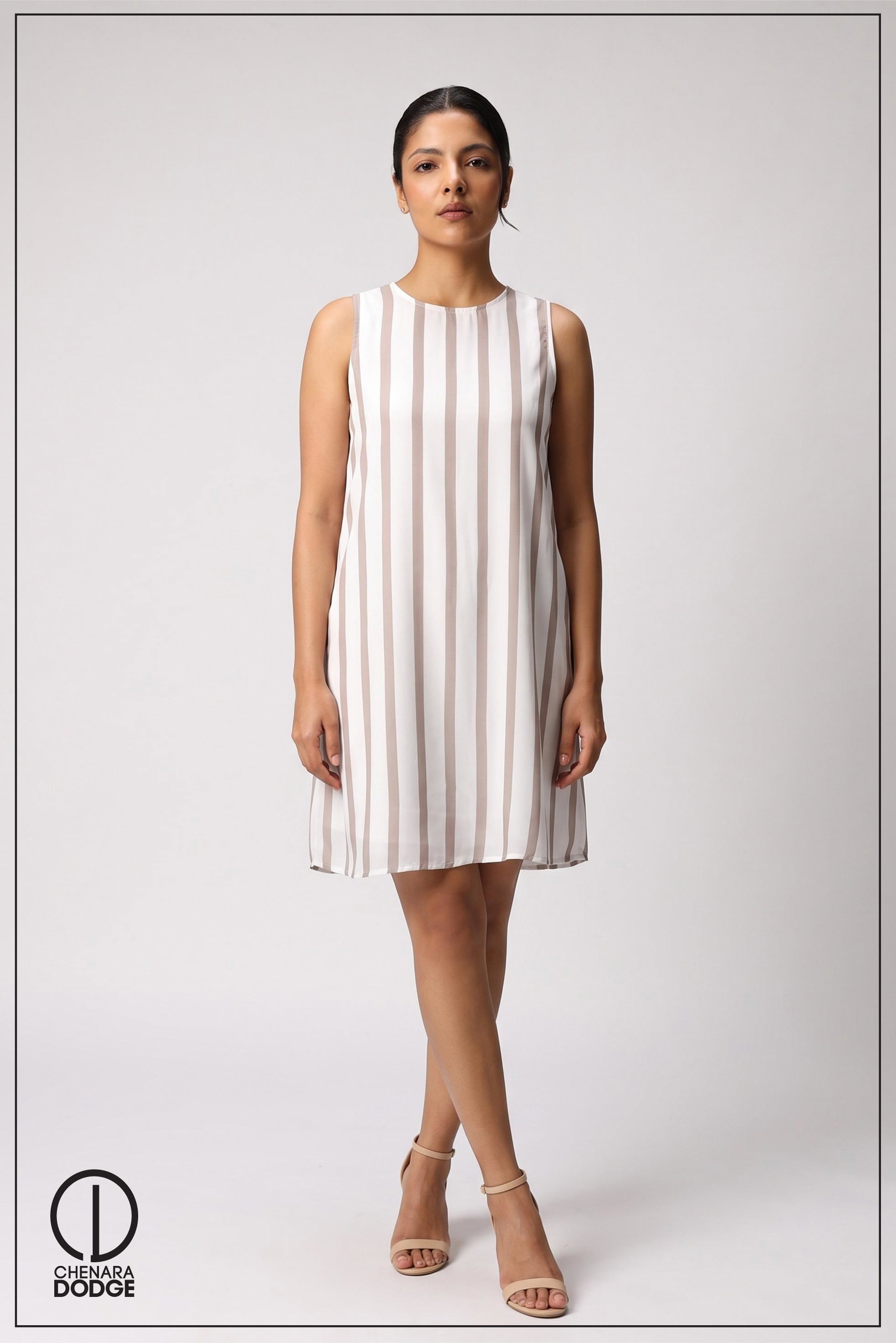 ORNELLA ROUND NECK MINI DRESS