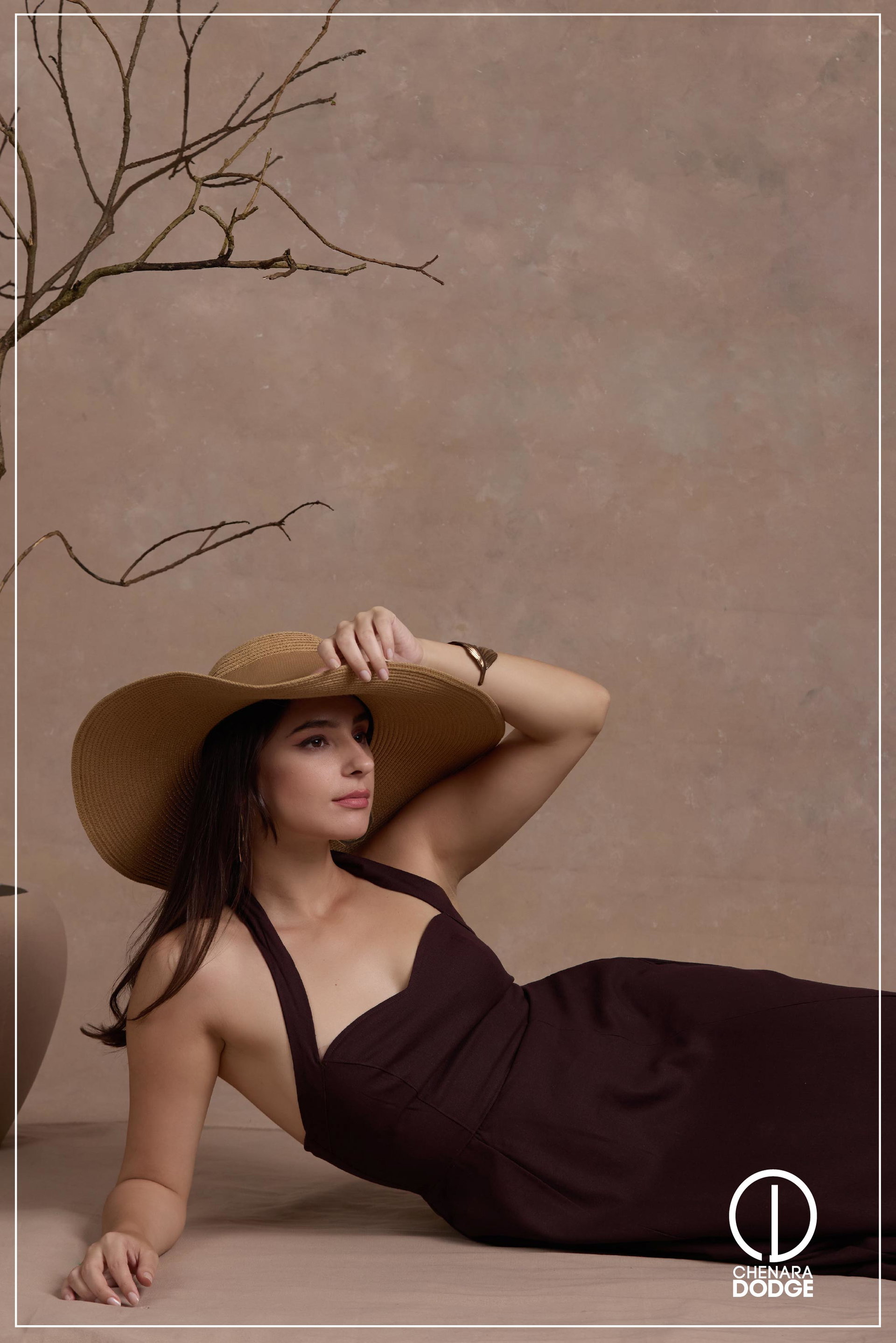 PINKY HALTER NECK MAXI DRESS