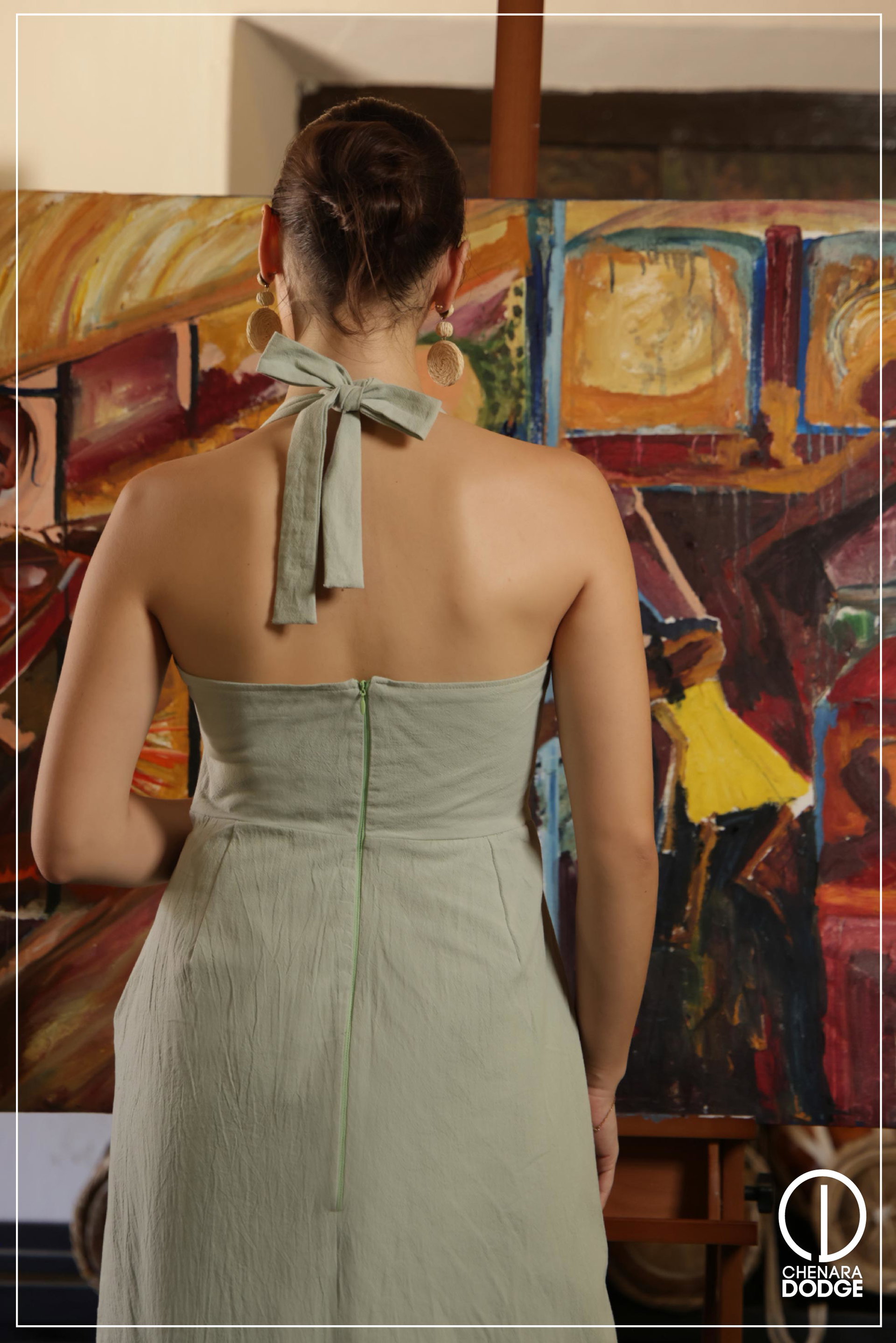 PINKY HALTER NECK MAXI DRESS