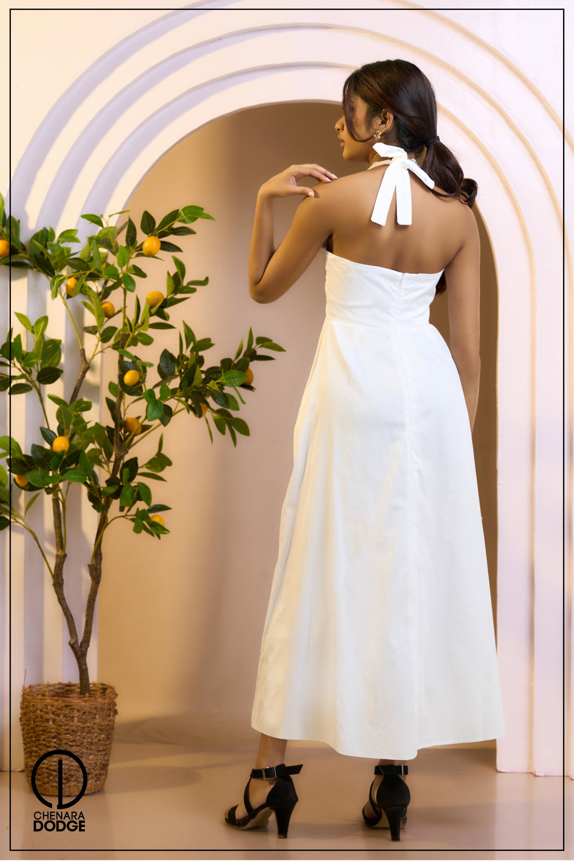 PINKY HALTER NECK MAXI DRESS