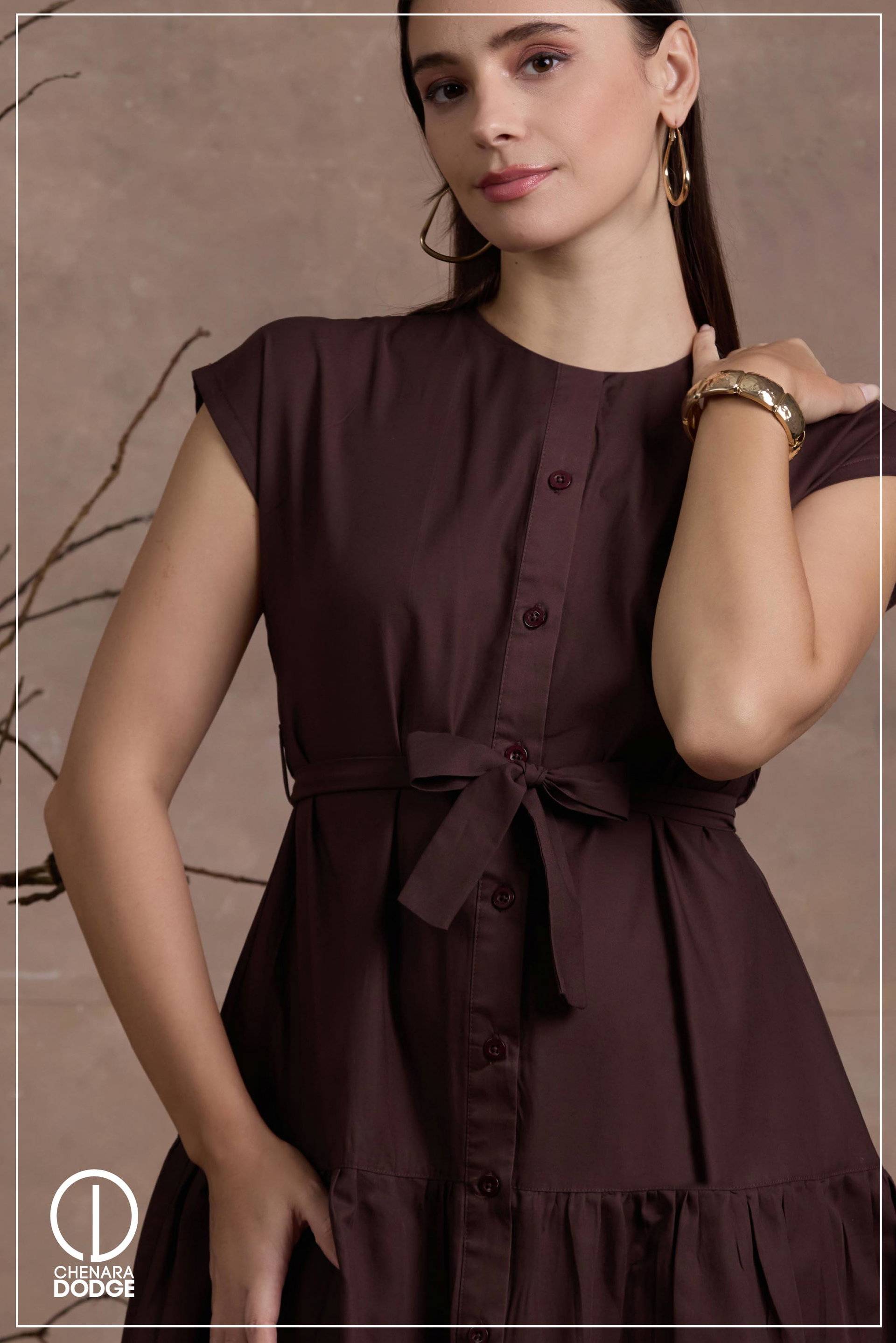 POSEY TIERED MIDI DRESS