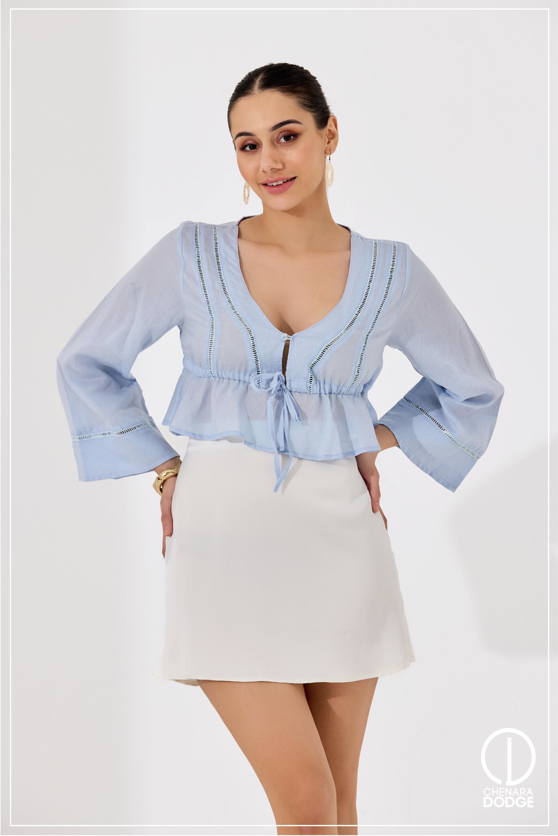 POSEY TIE UP DETAILED CROP TOP