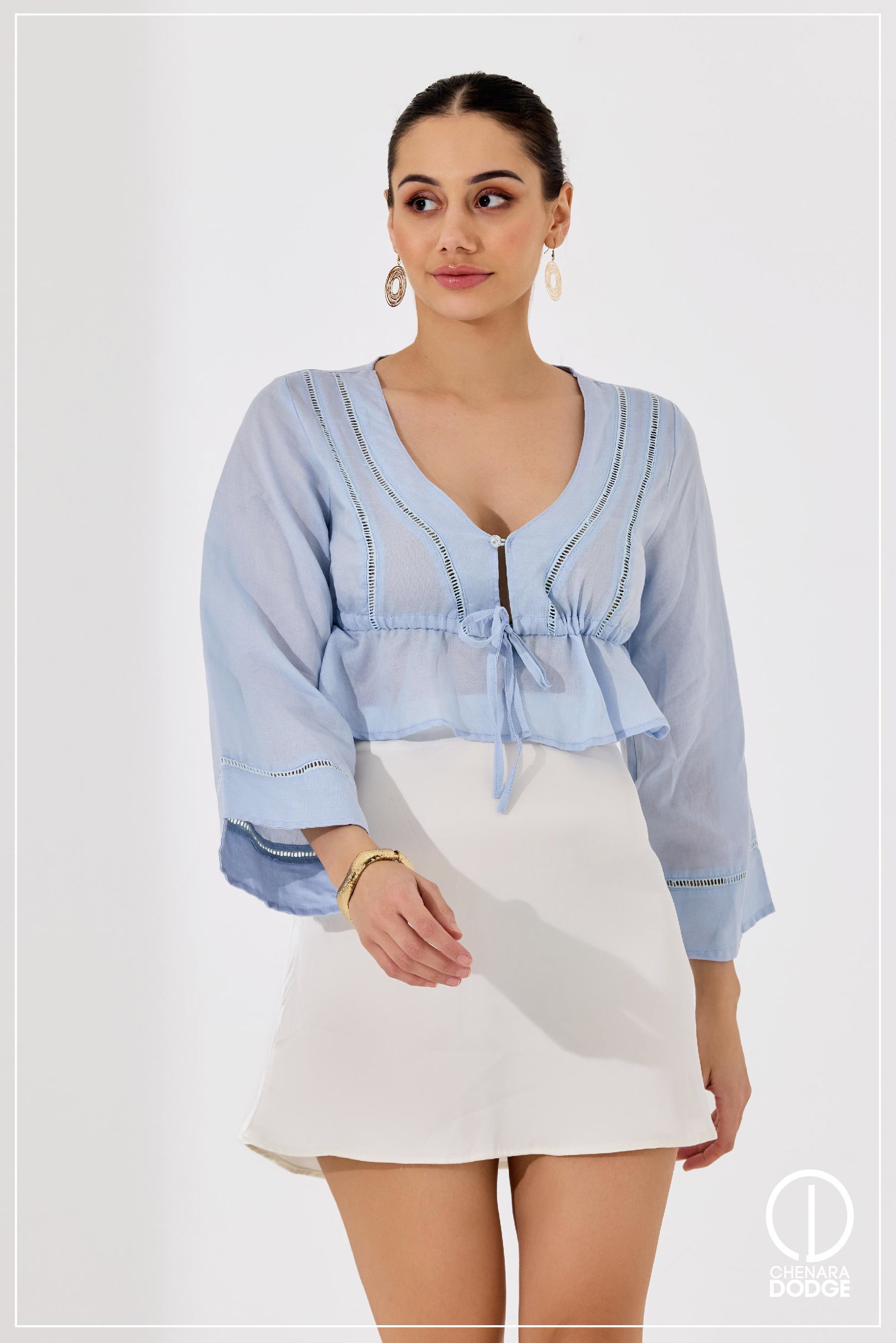 POSEY TIE UP DETAILED CROP TOP
