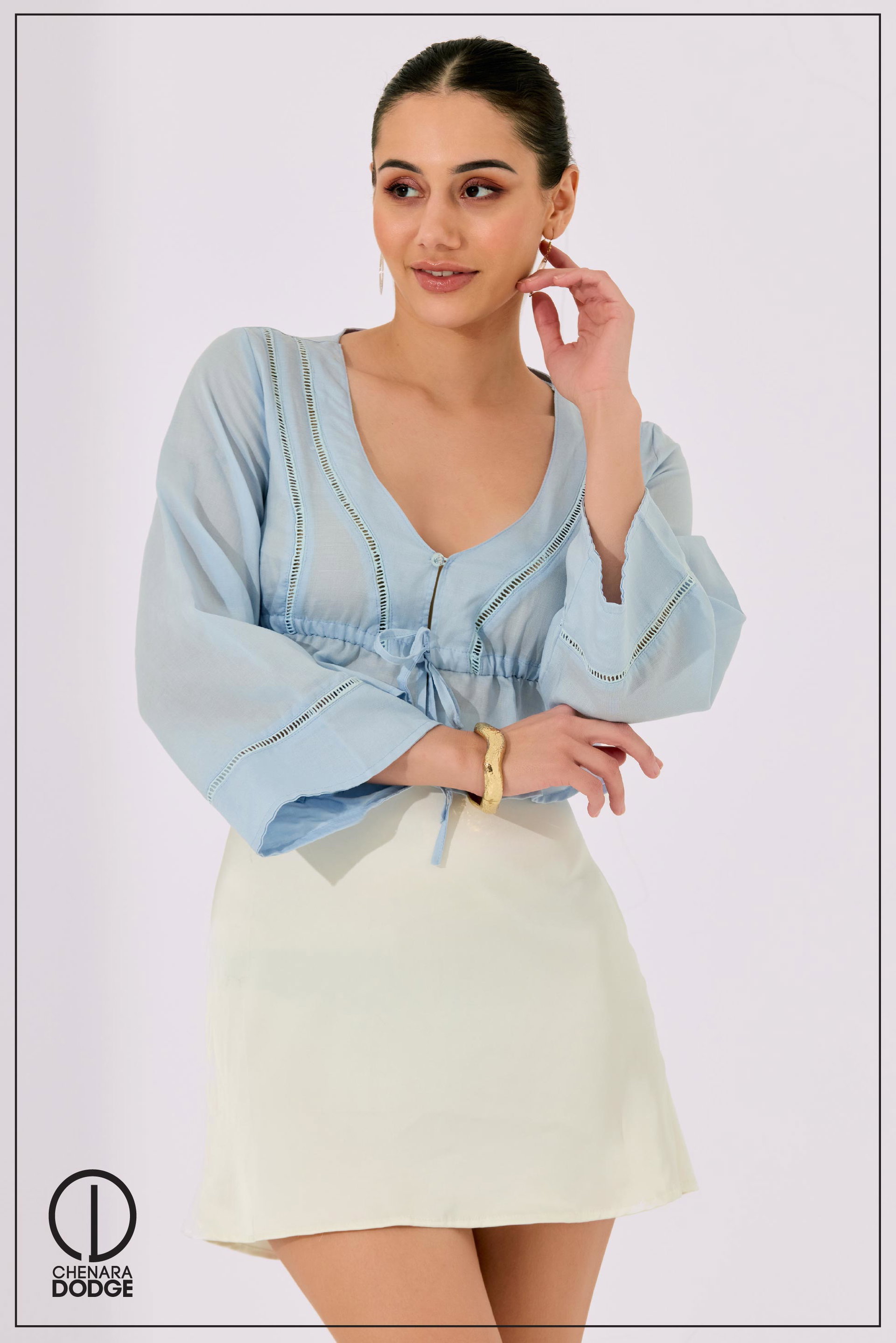 POSEY TIE UP DETAILED CROP TOP