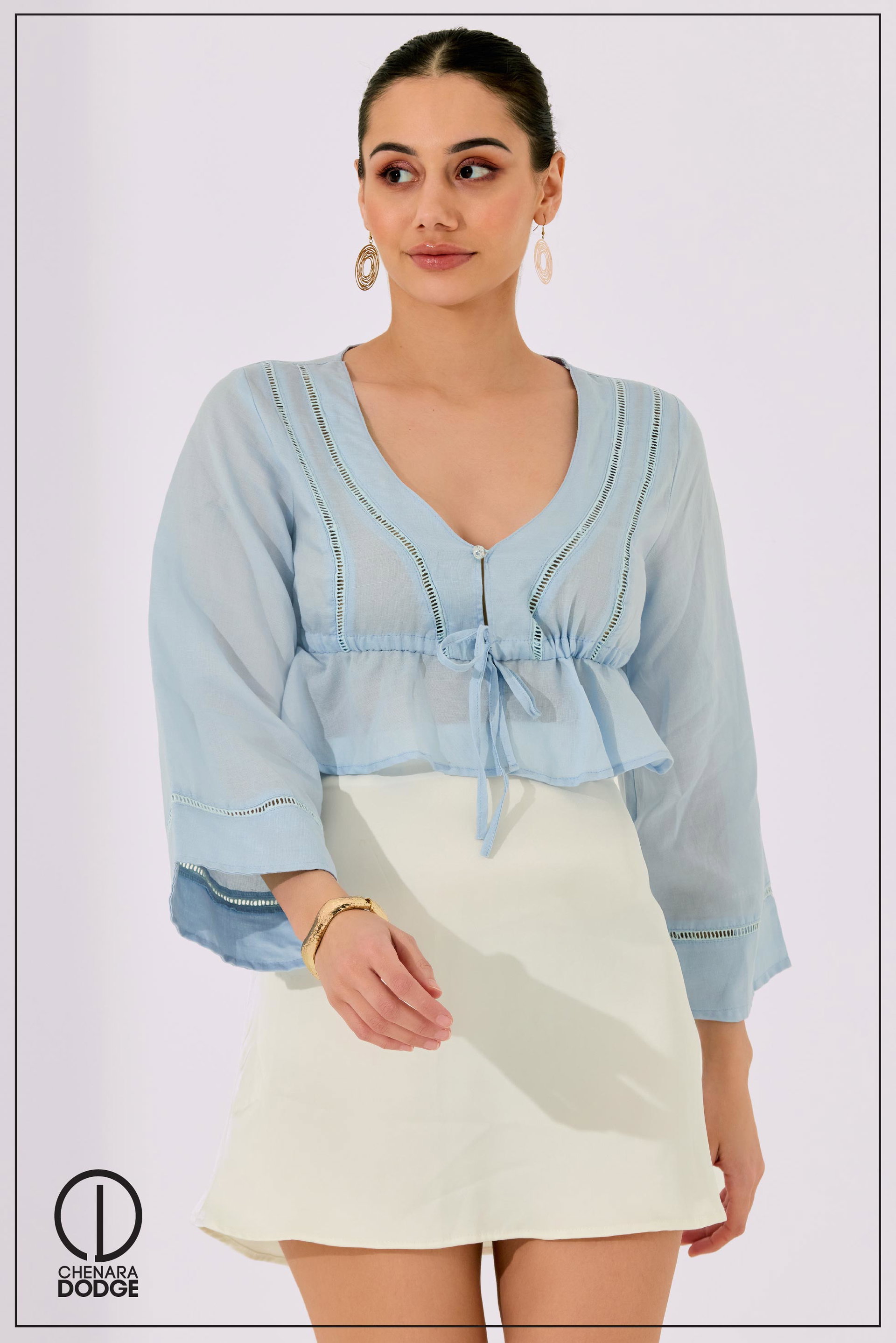 POSEY TIE UP DETAILED CROP TOP