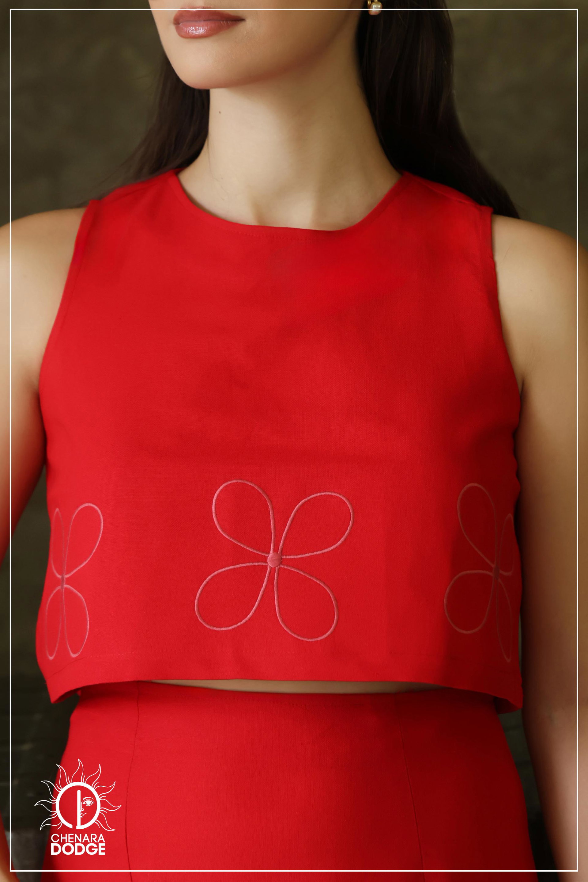 RADHYA EMB TWO PIECE LUNGI SET