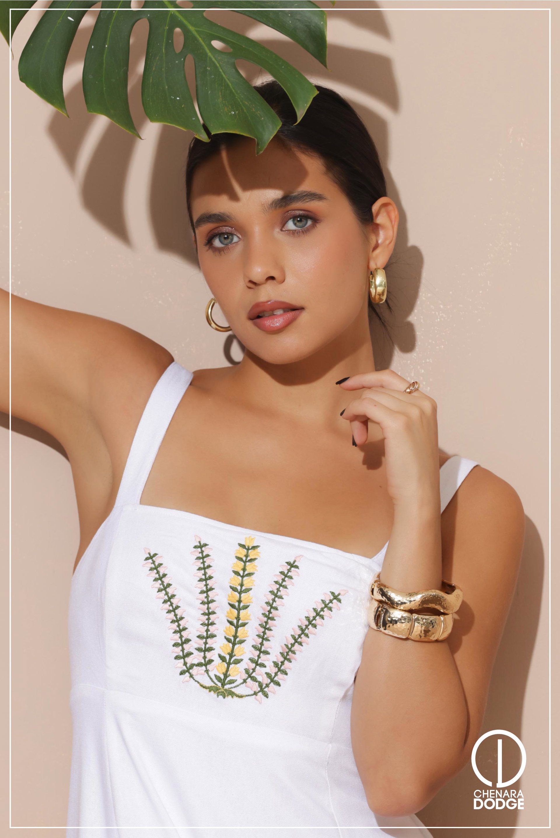 ROMAIN EMB MAXI DRESS