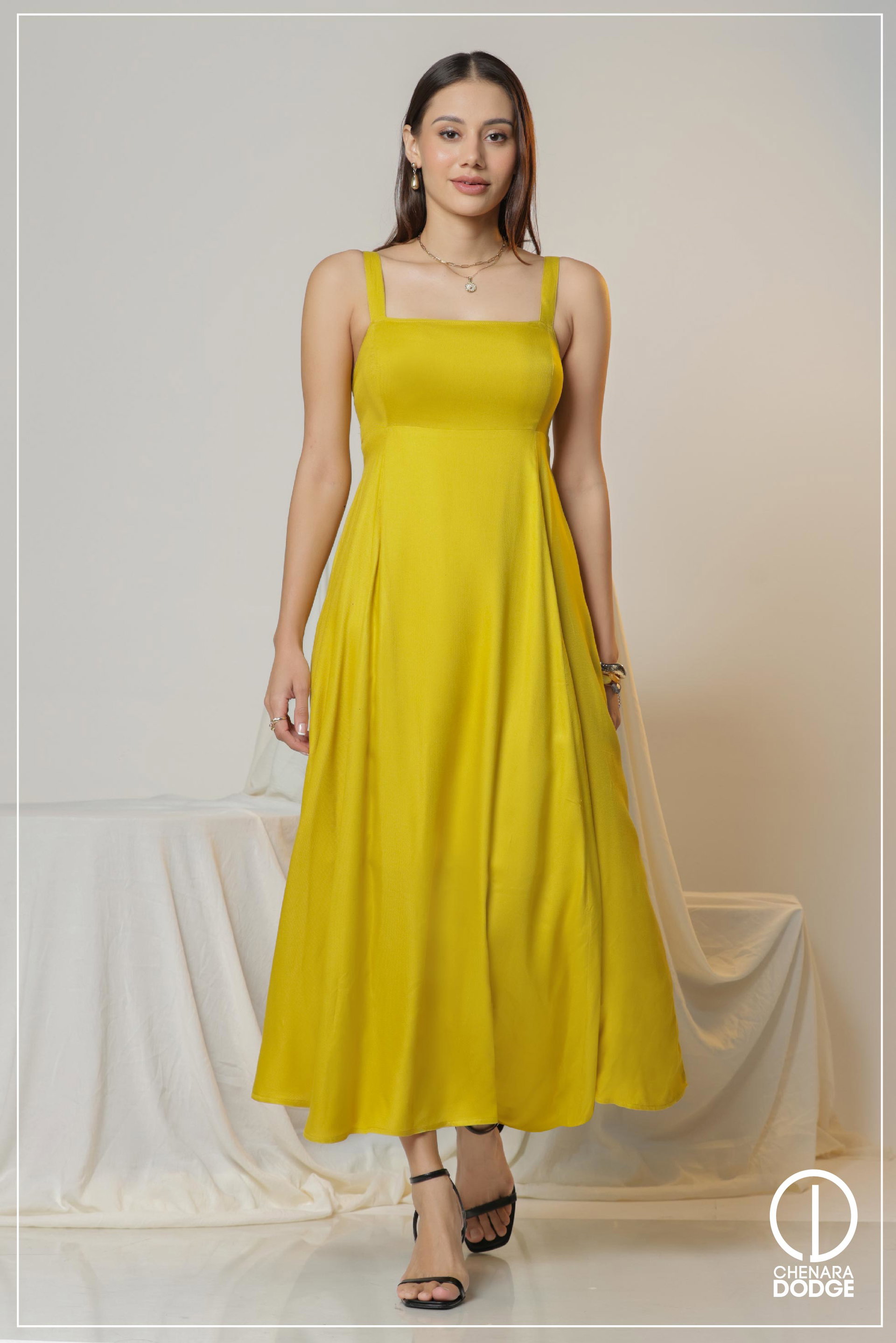 ROMAIN THICK STRAP MAXI DRESS