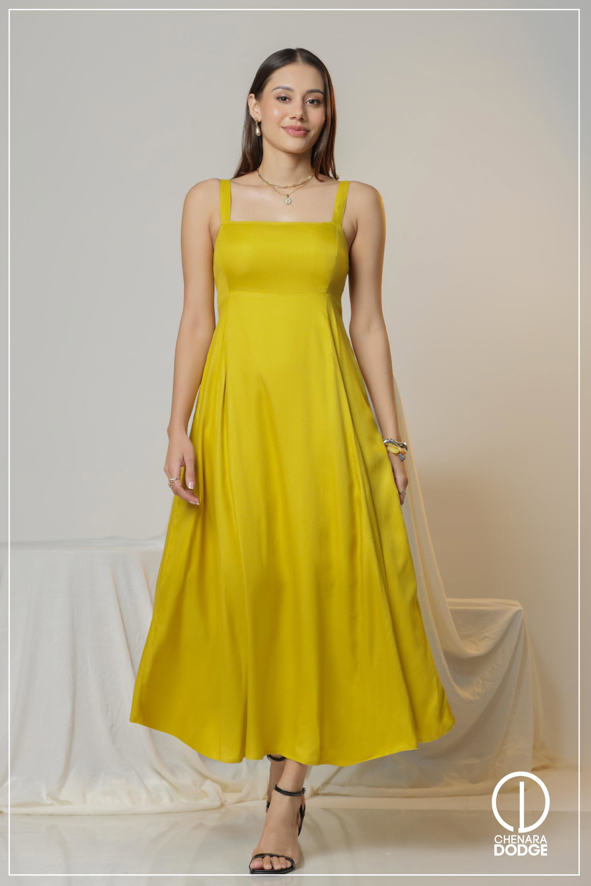 ROMAIN THICK STRAP MAXI DRESS