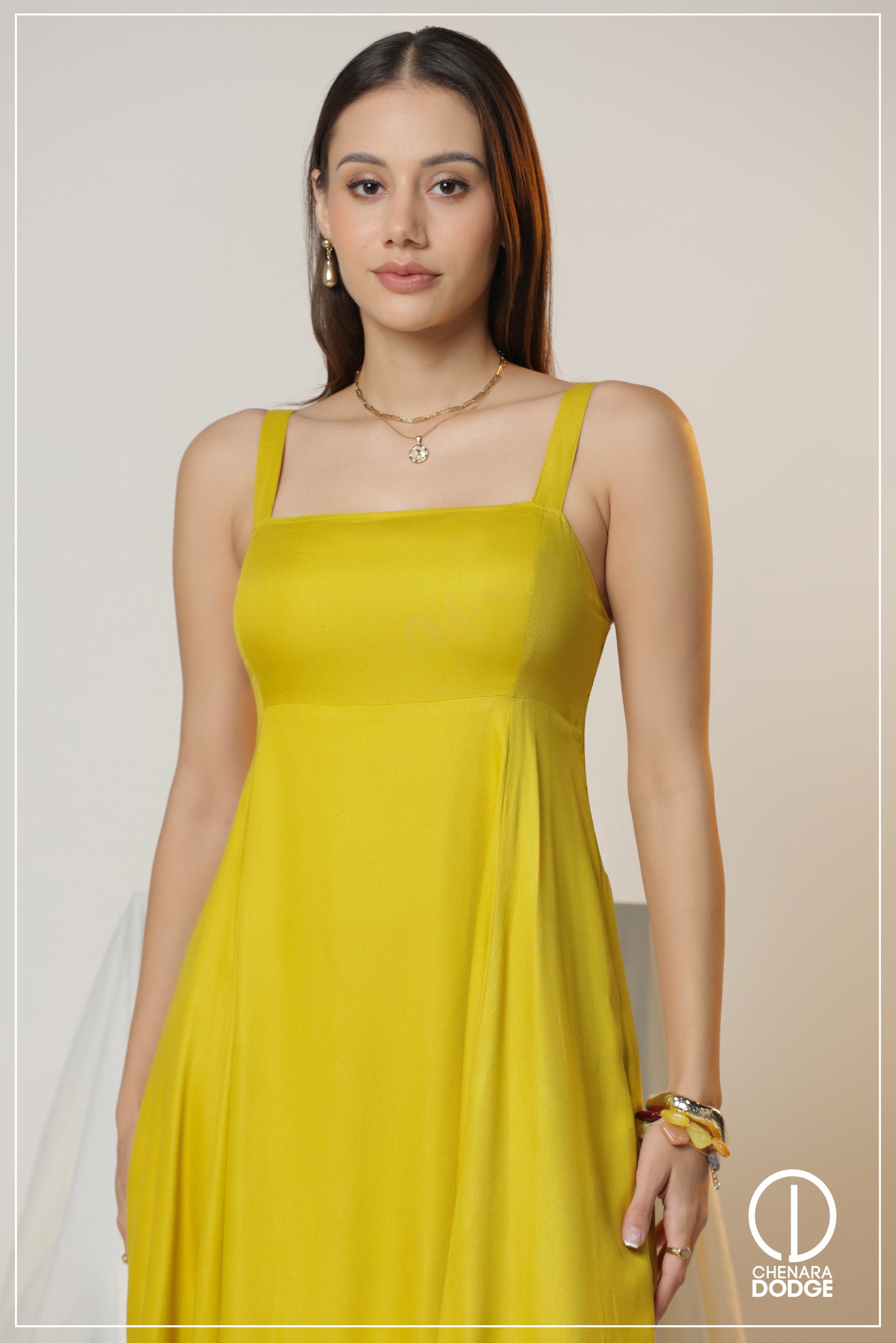 ROMAIN THICK STRAP MAXI DRESS