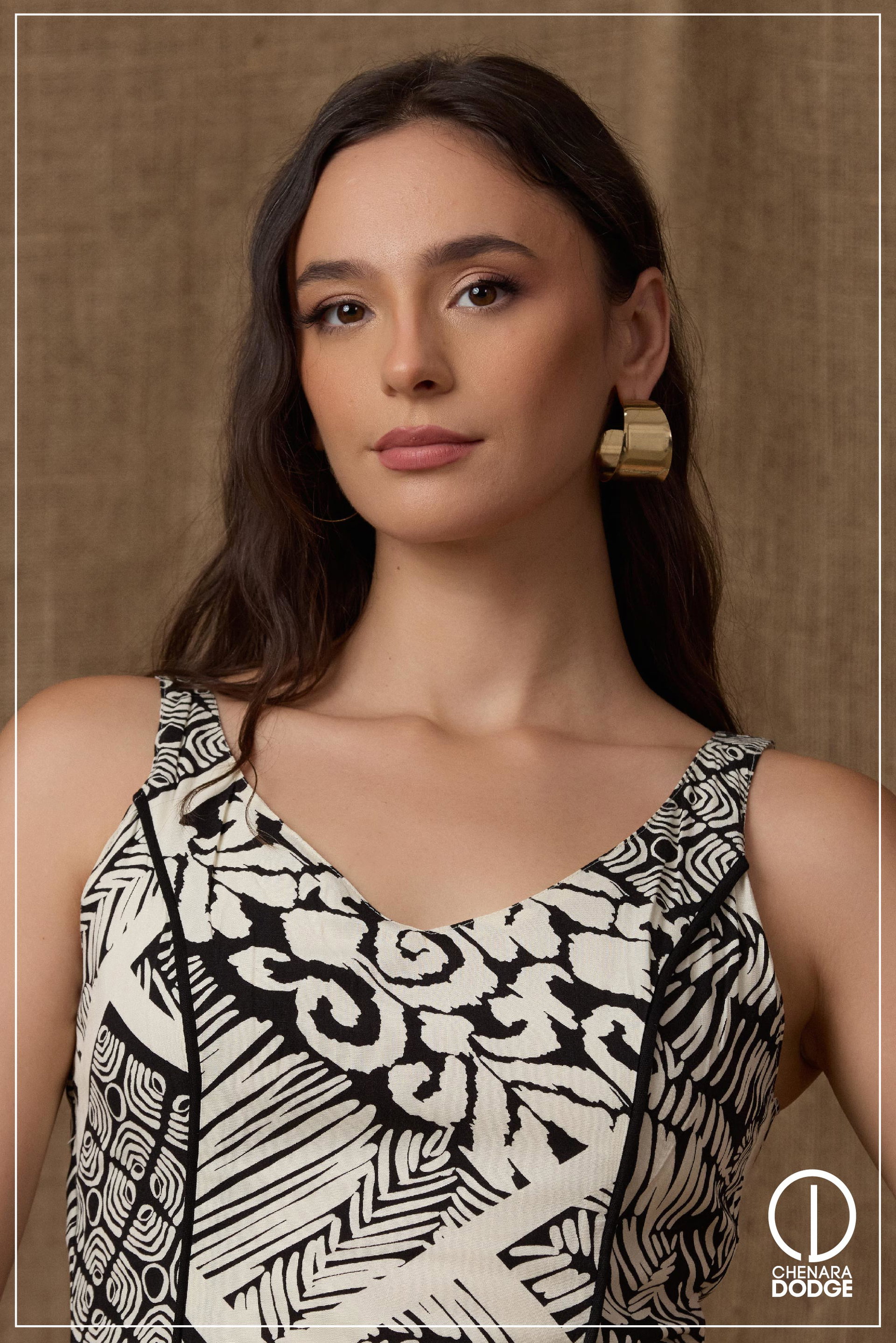 ROSIE STRAPPED V-NECK MAXI DRESS