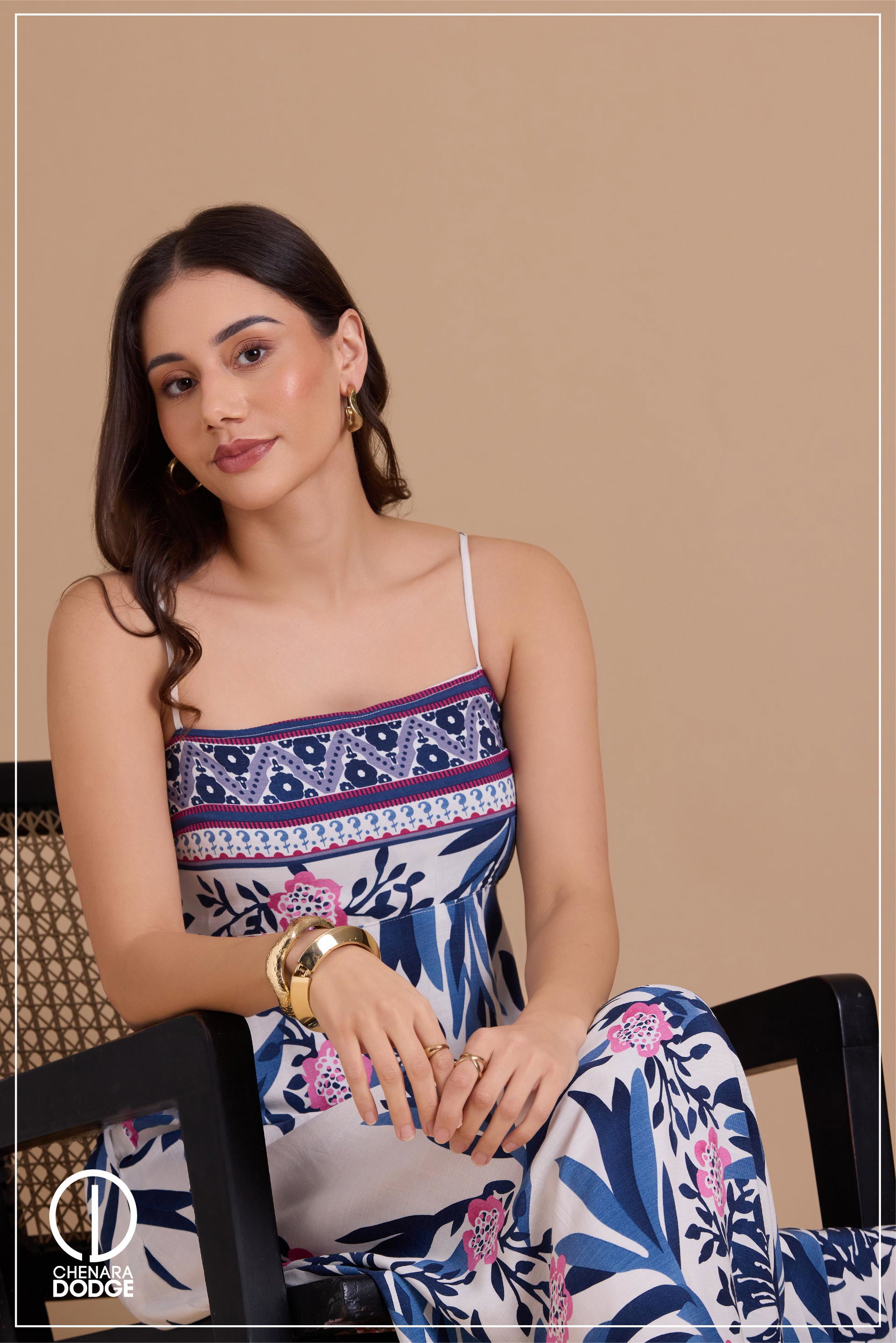 ROSIE STRAPPY PRINTED MAXI DRESS