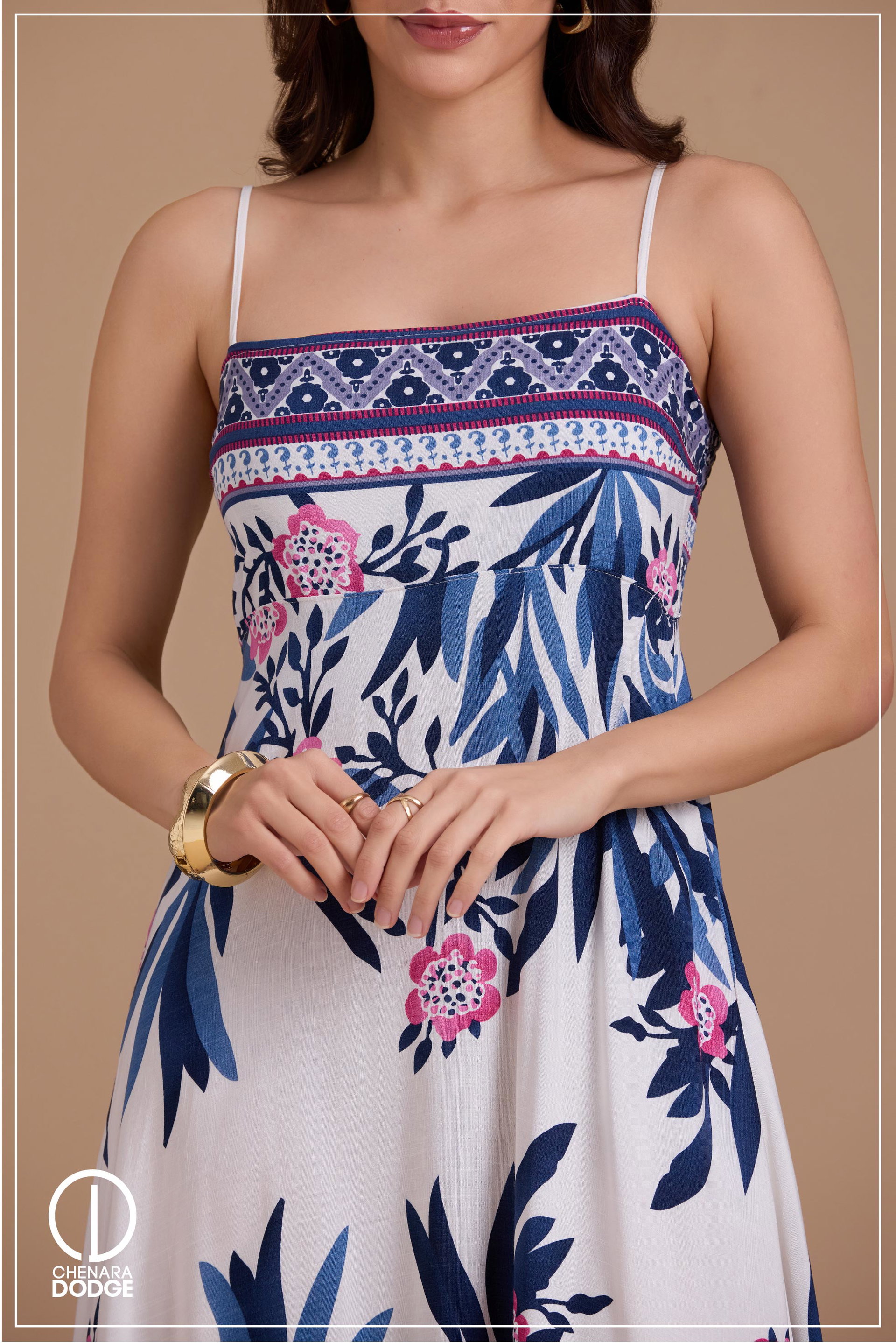 ROSIE STRAPPY PRINTED MAXI DRESS