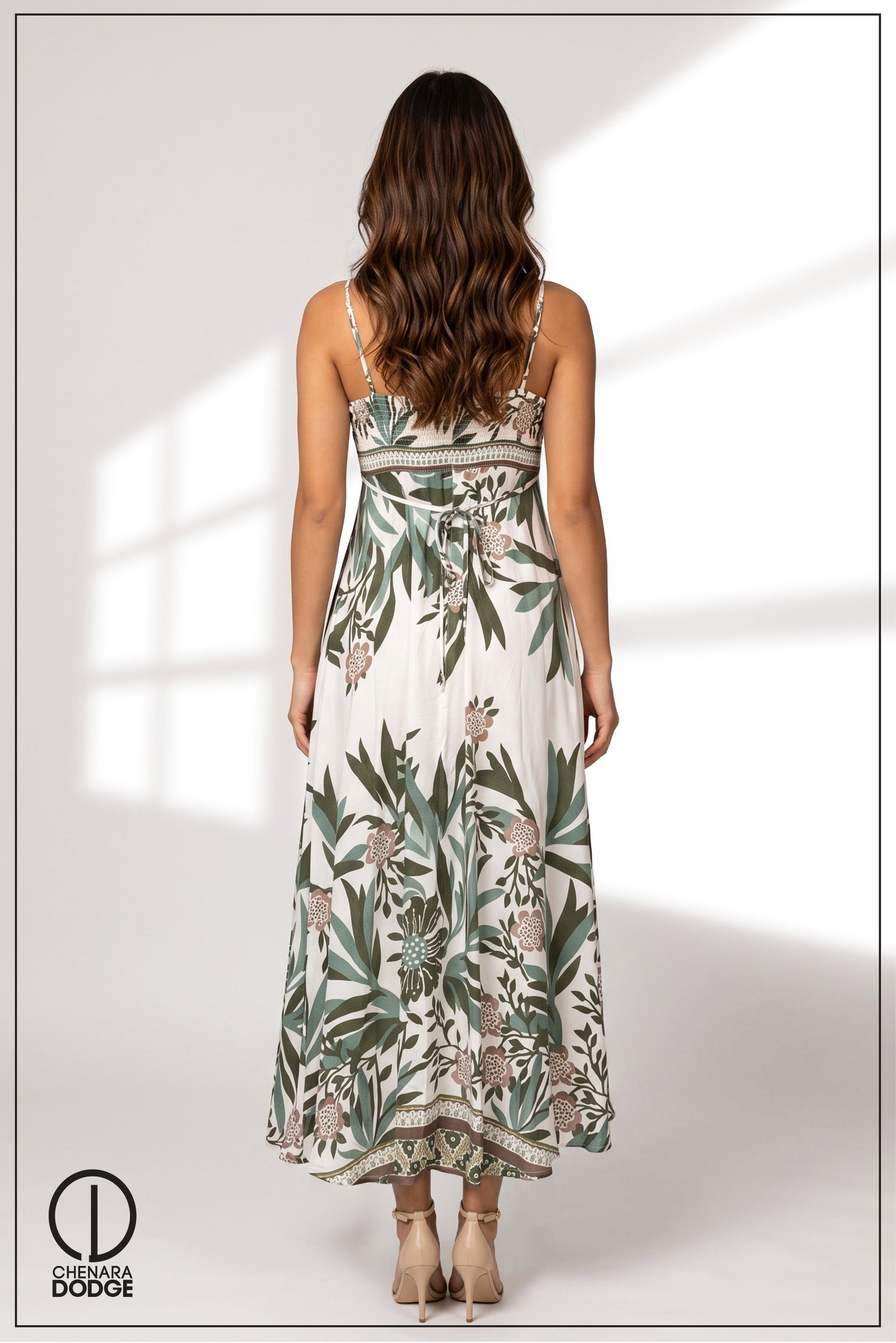 ROSIE STRAPPY PRINTED MAXI DRESS