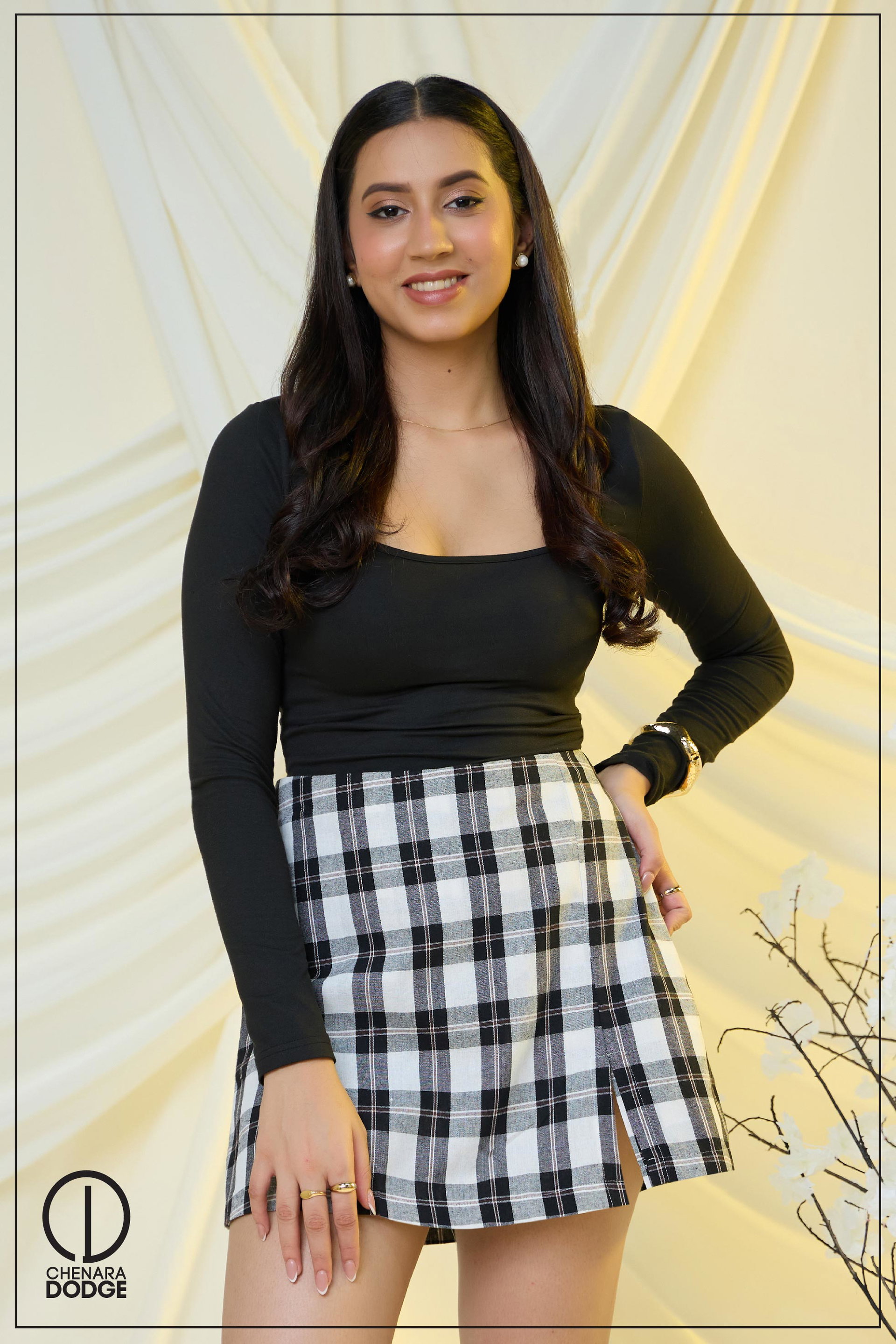 ROZANNE FRONT WRAP MINI SKORT