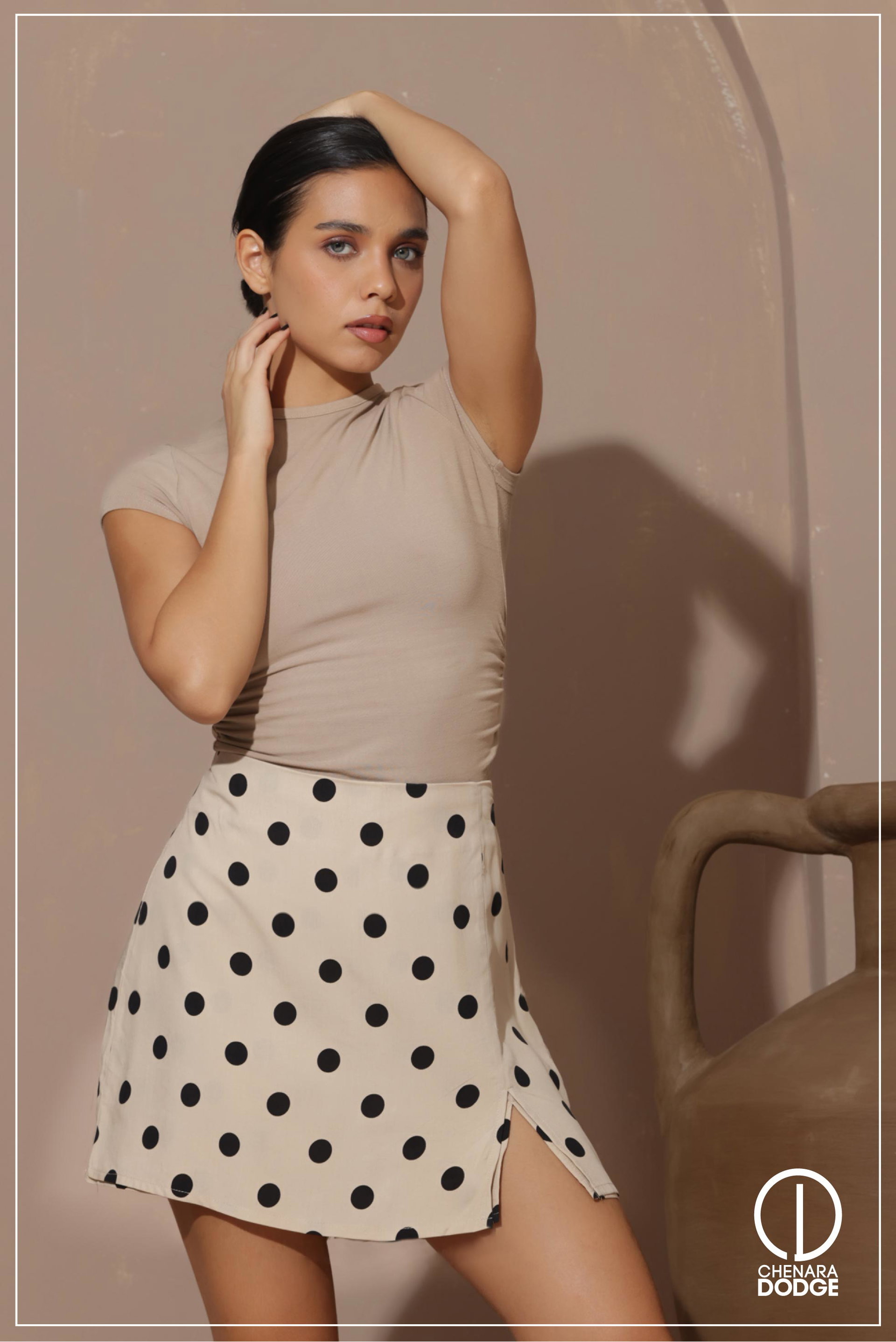 ROZANNE FRONT WRAP MINI SKORT