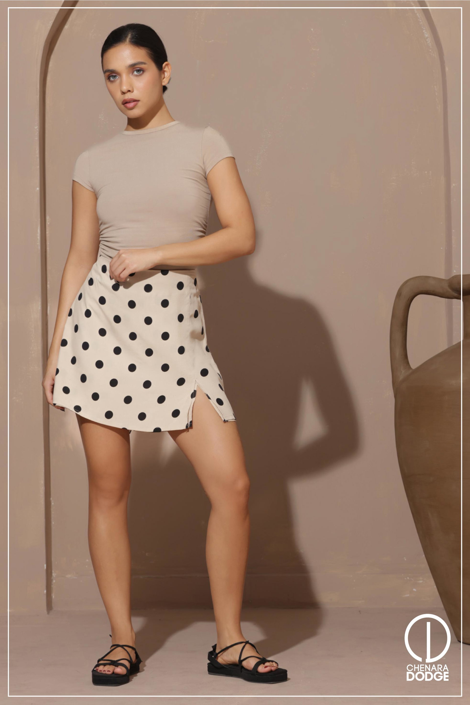 ROZANNE FRONT WRAP MINI SKORT