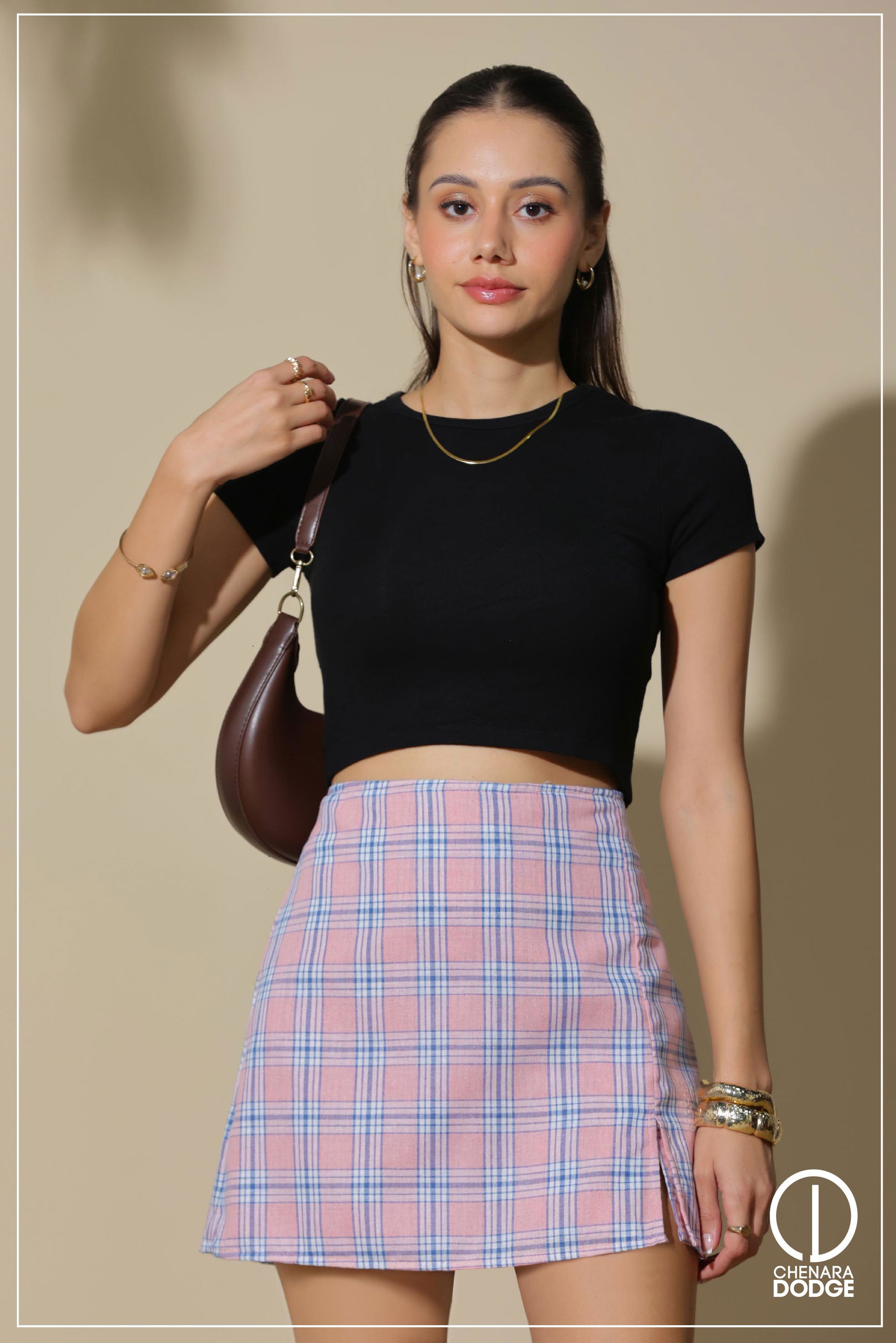 ROZANNE FRONT WRAP MINI SKORT