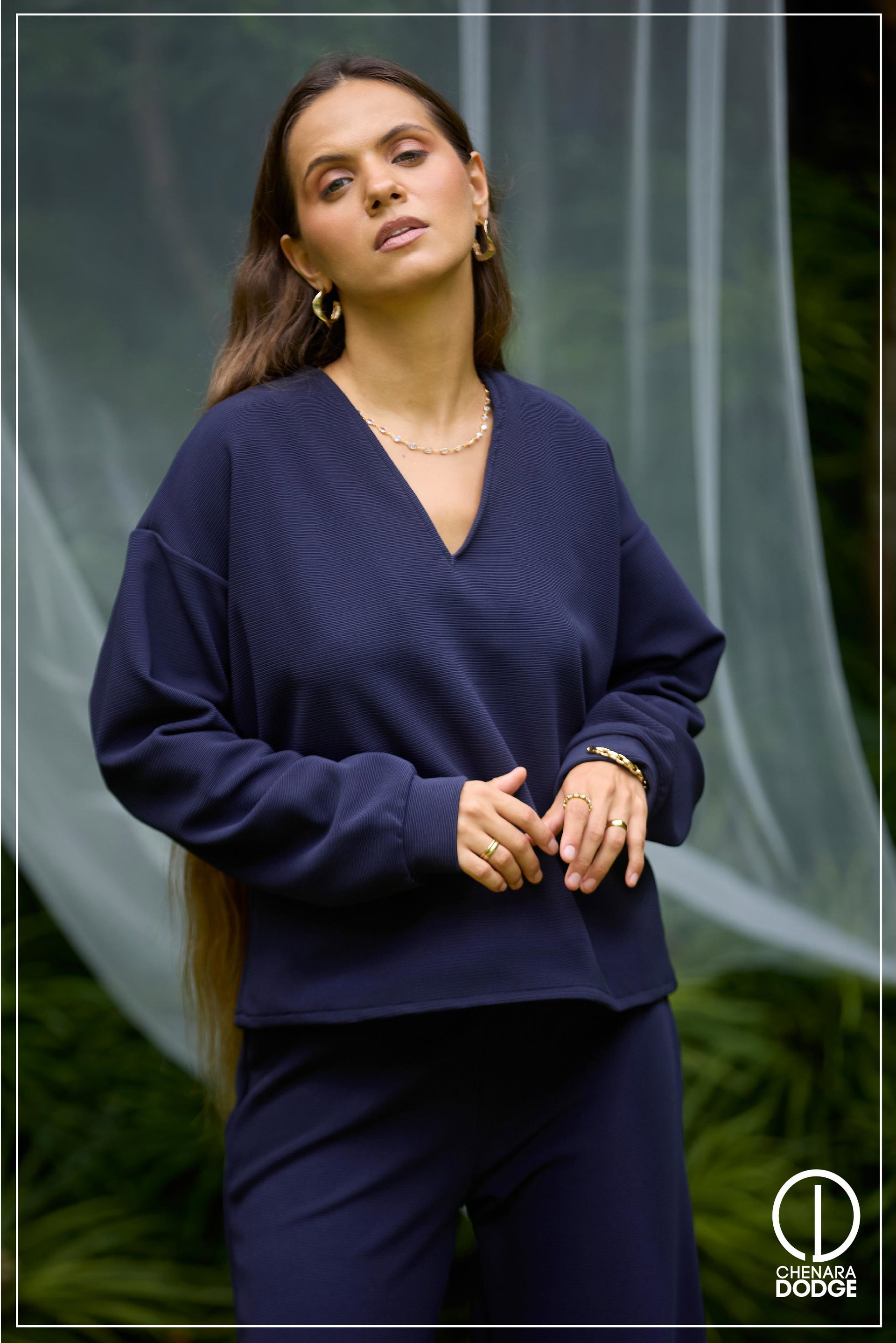 SARA V - NECK TOP AND PANT SET