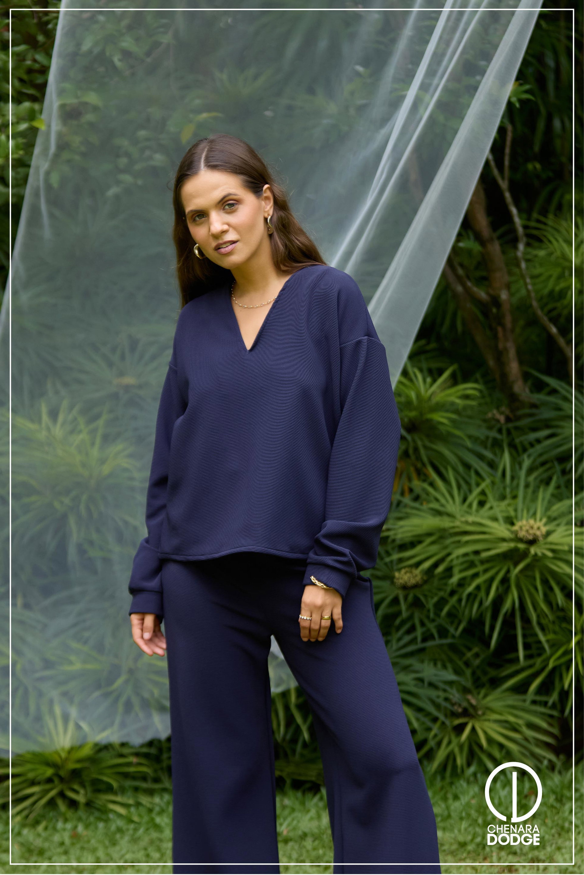 SARA V - NECK TOP AND PANT SET