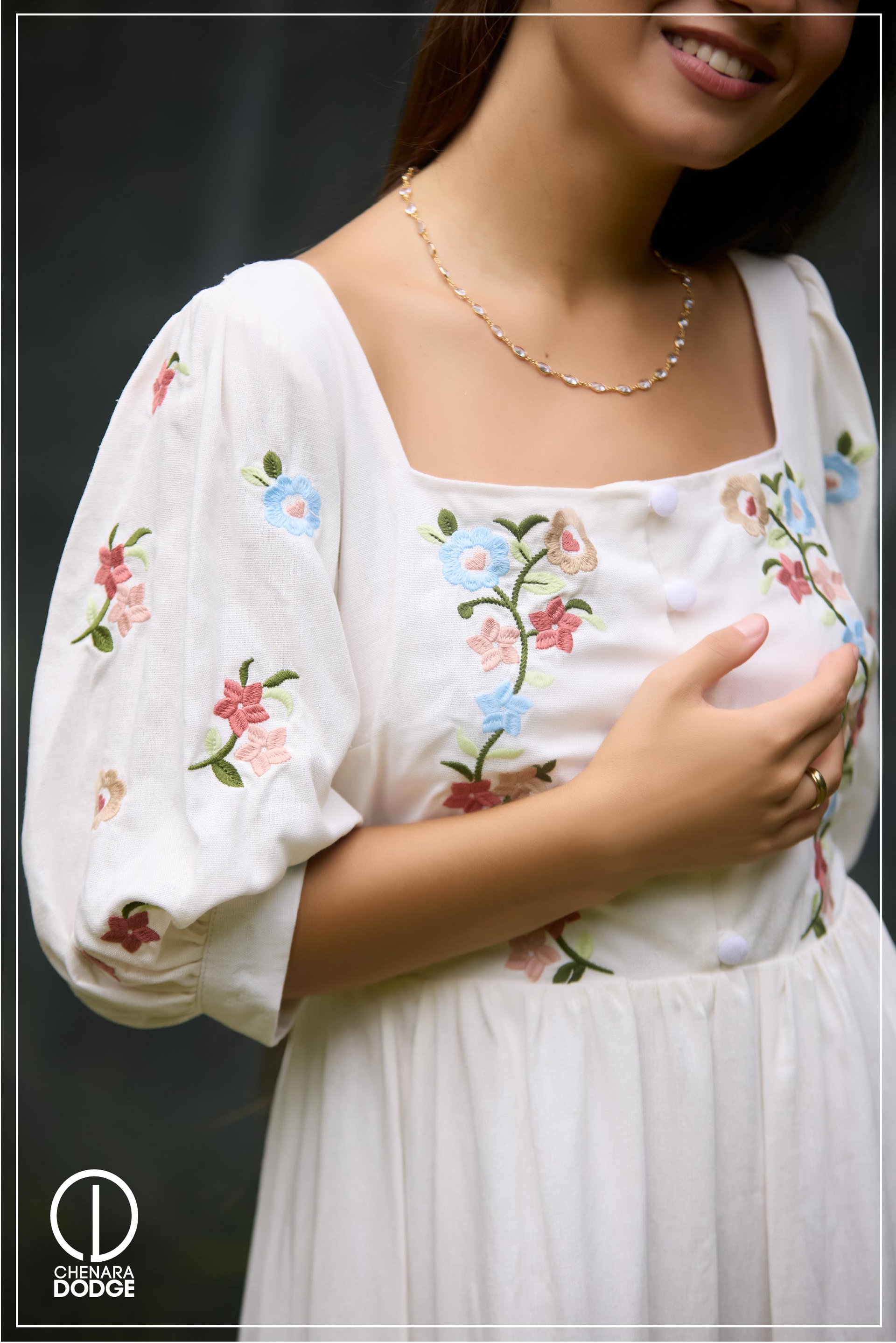 SASHA EMBROIDERED MAXI DRESS
