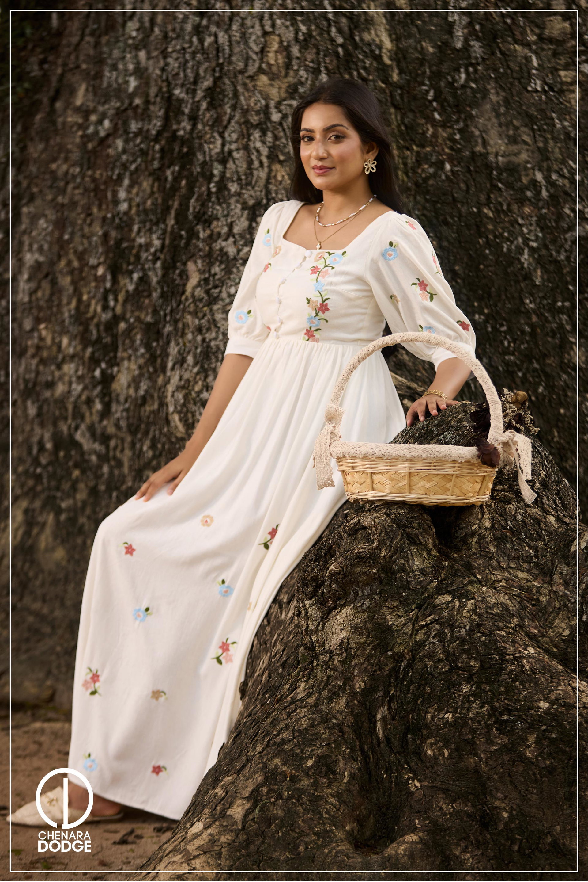 SASHA EMBROIDERED MAXI DRESS
