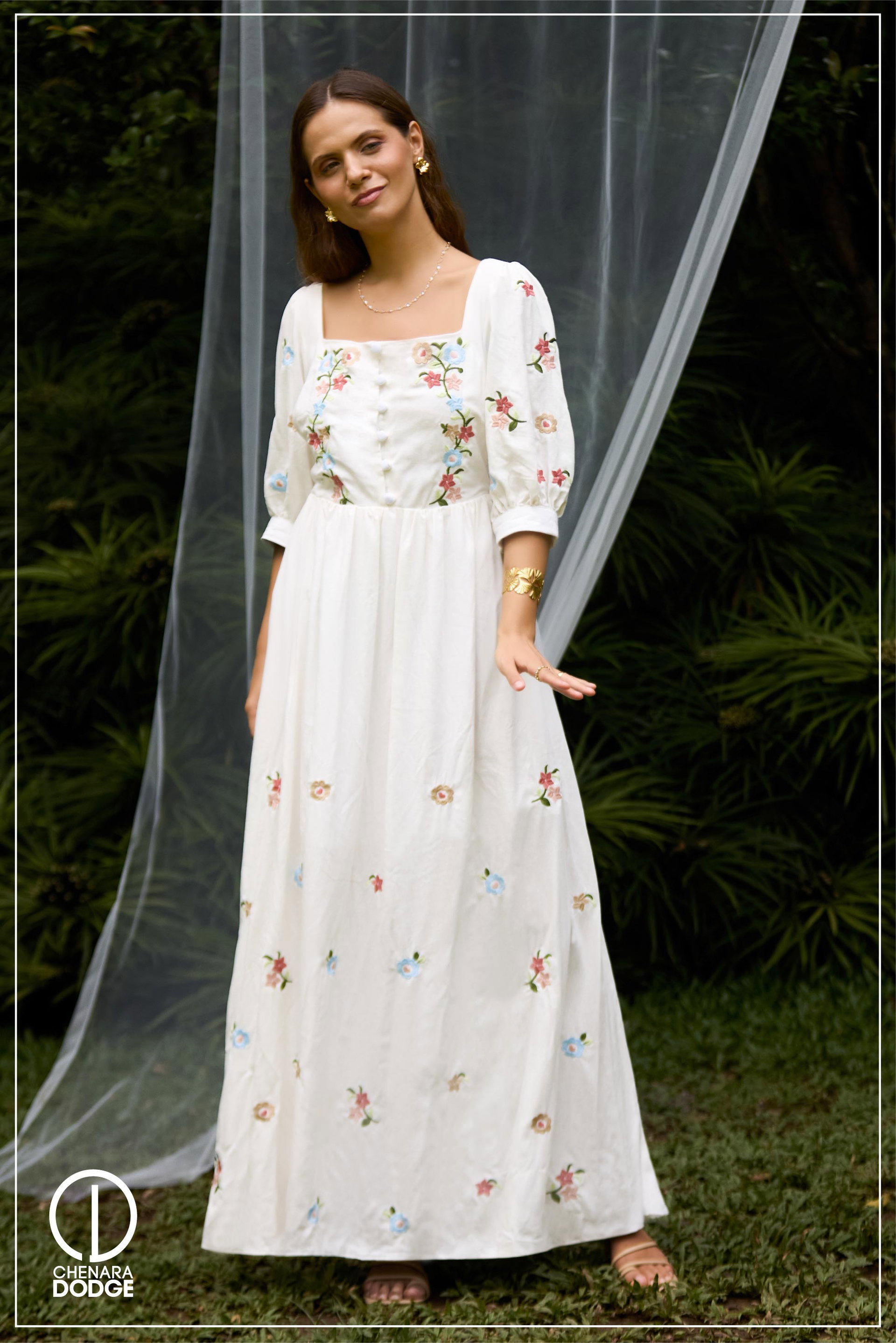 SASHA EMBROIDERED MAXI DRESS