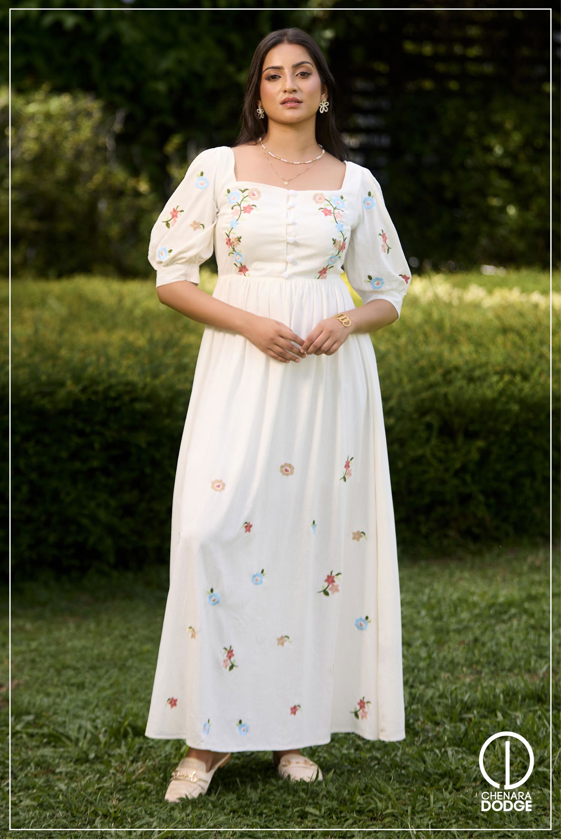 SASHA EMBROIDERED MAXI DRESS