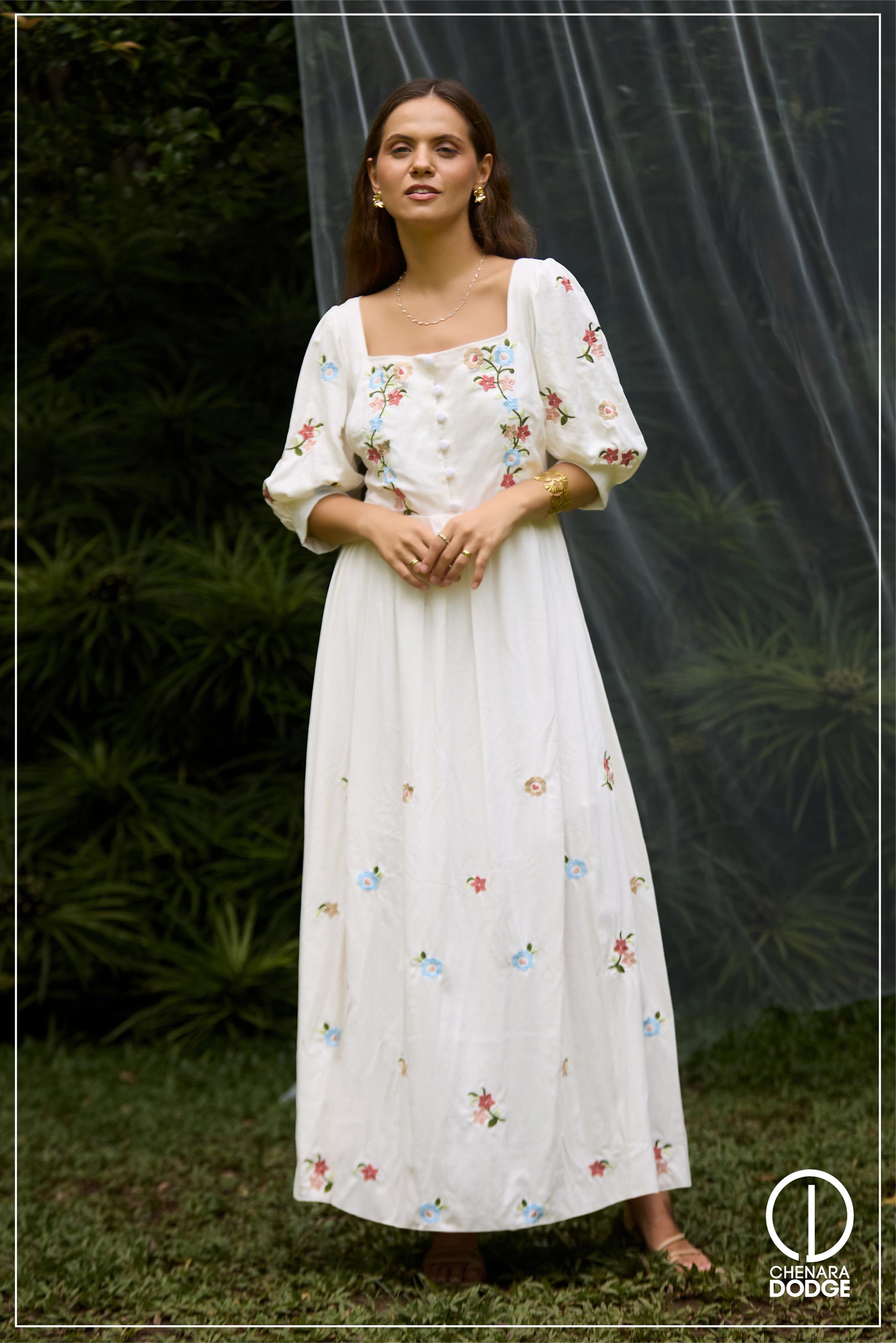 SASHA EMBROIDERED MAXI DRESS
