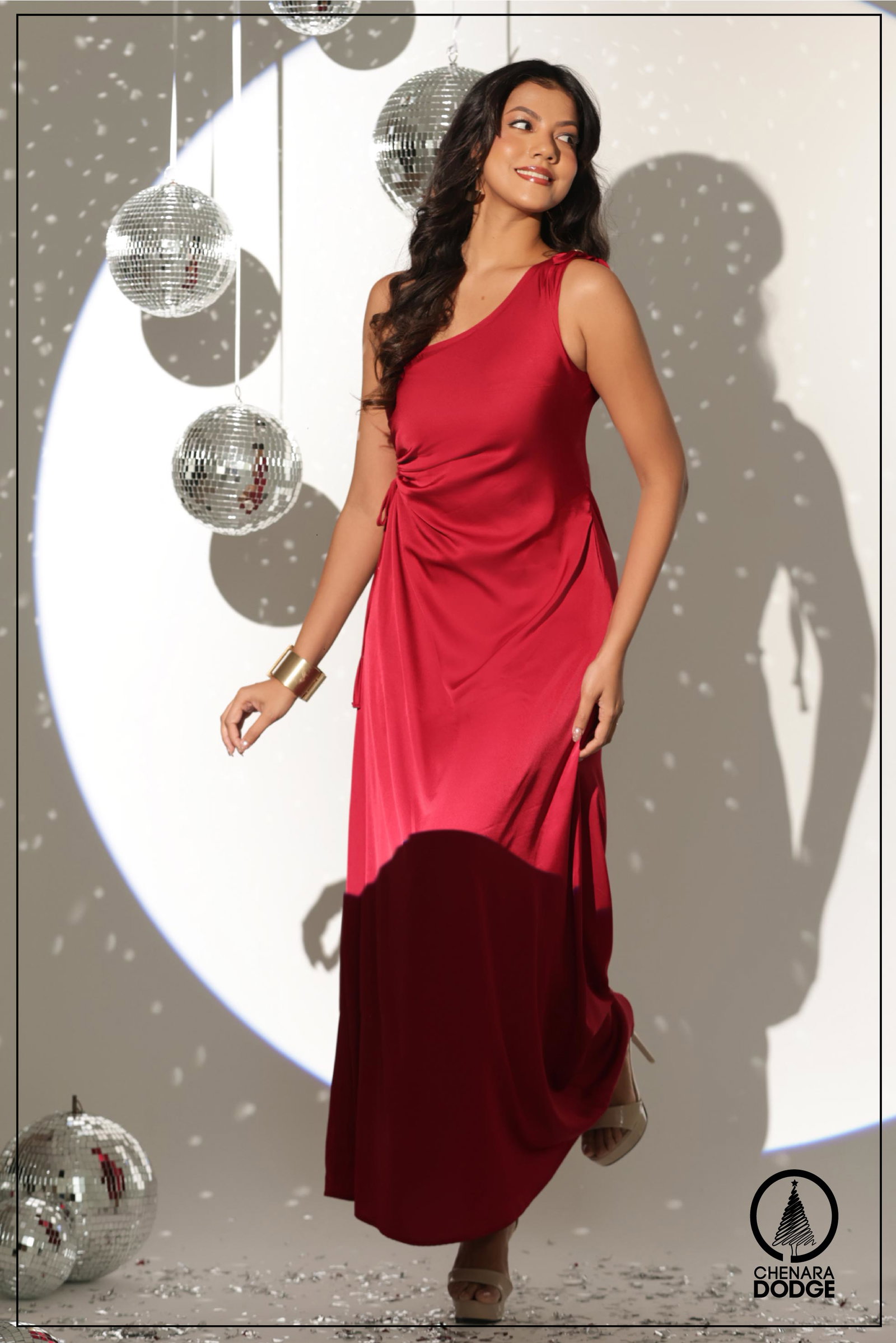 Dancho Tie Up Lace Maxi Dress
