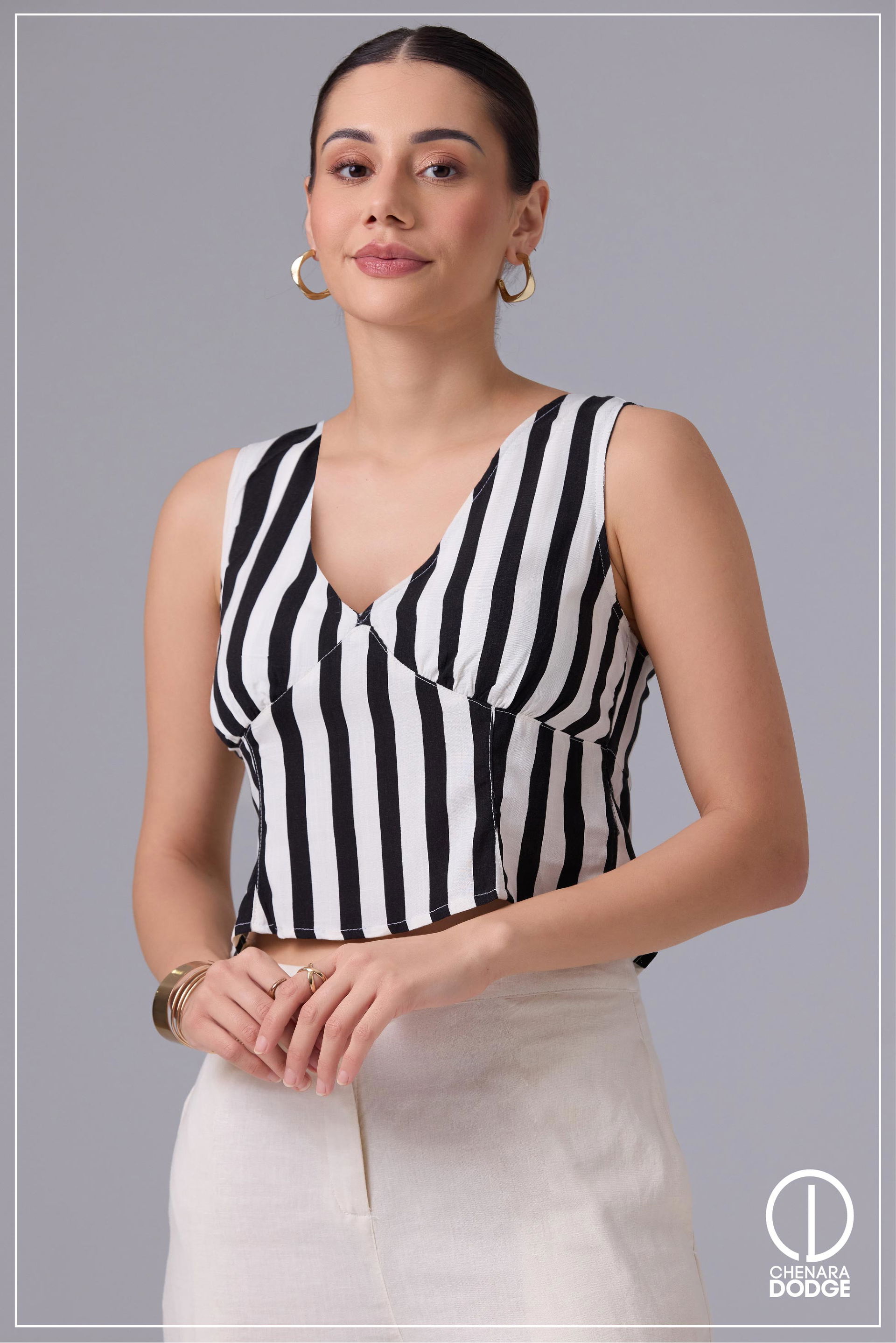 SELENE V NECK BUSTIER TOP