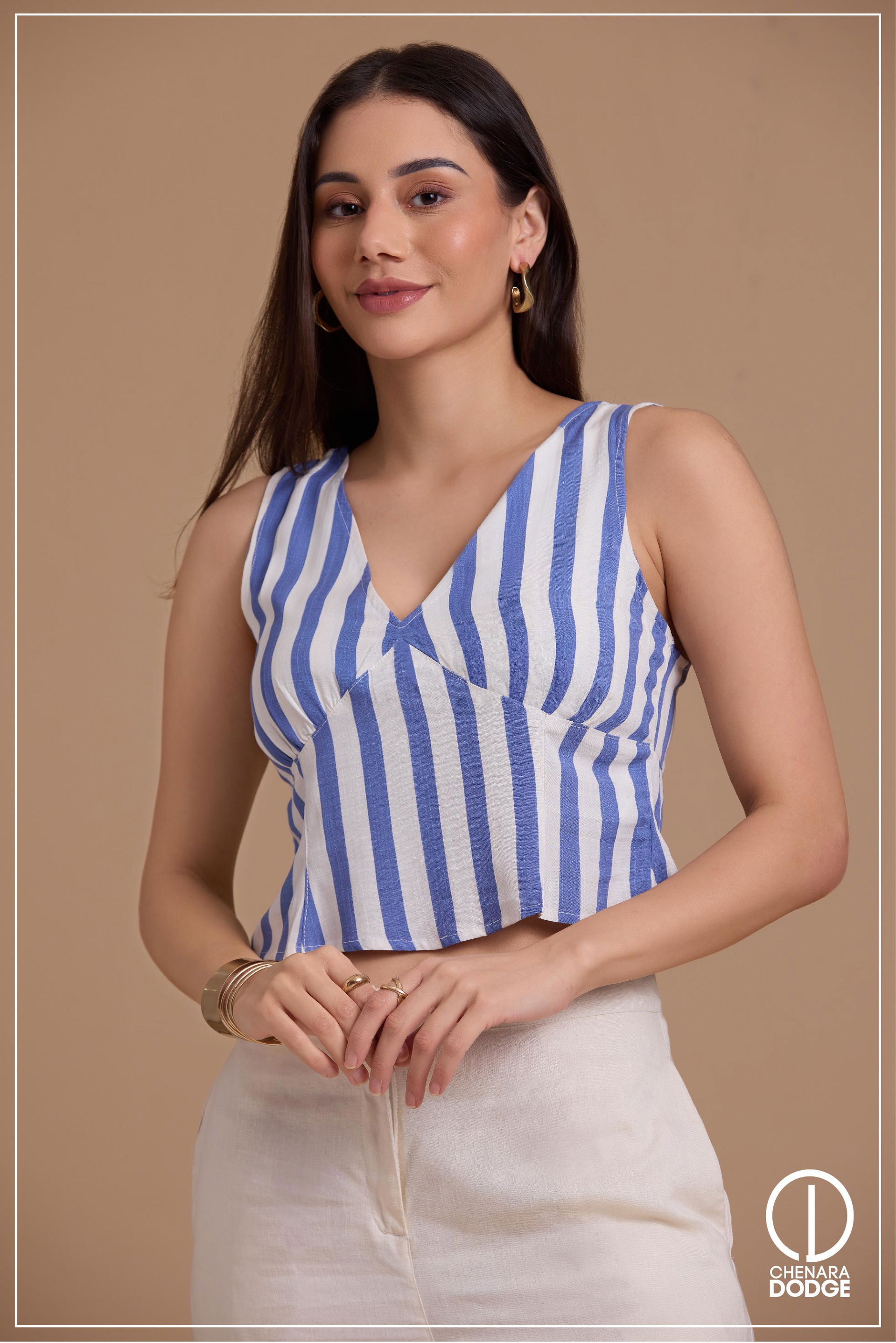 SELENE V NECK BUSTIER TOP