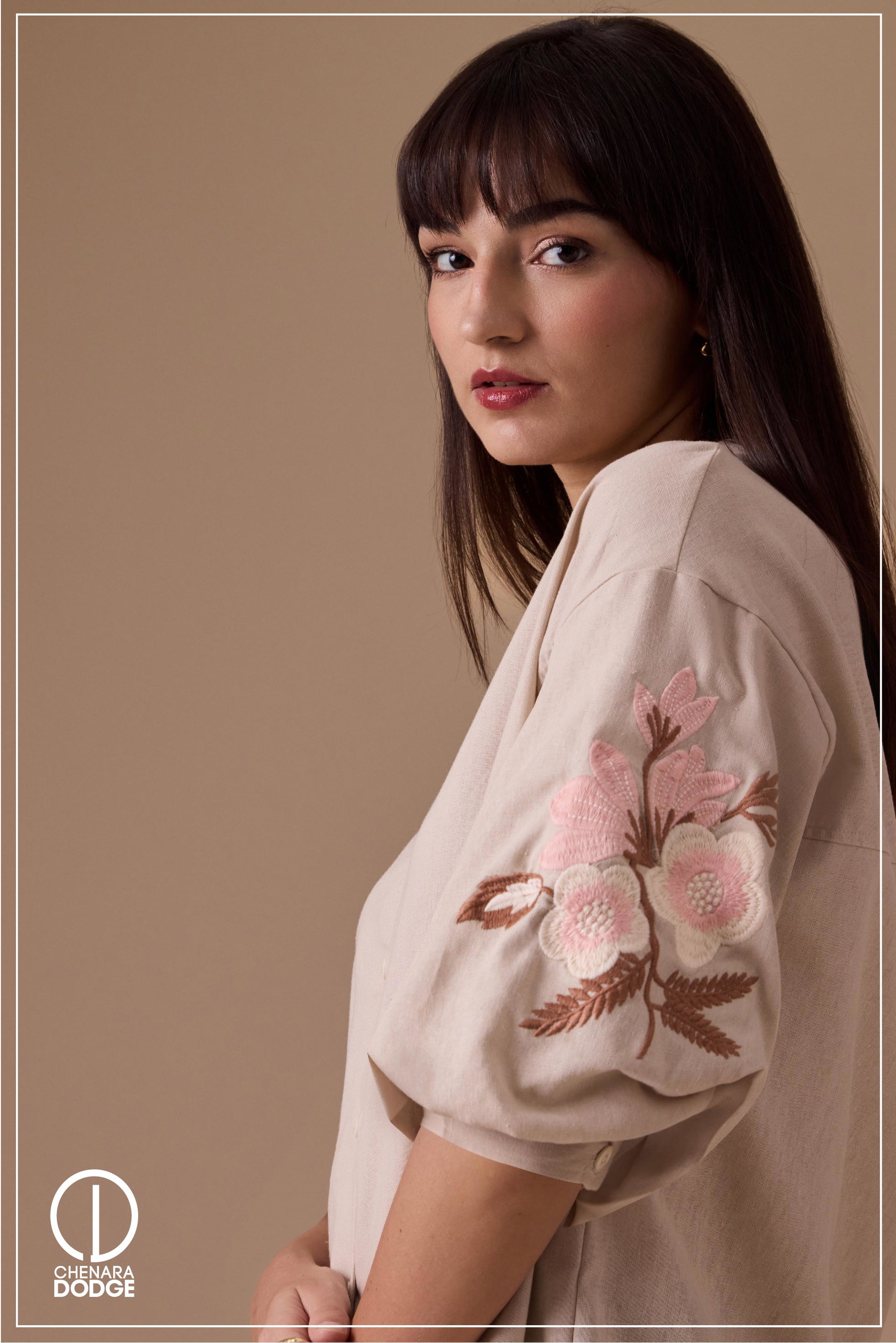 SERENA OVERSIZED EMB SHIRT 