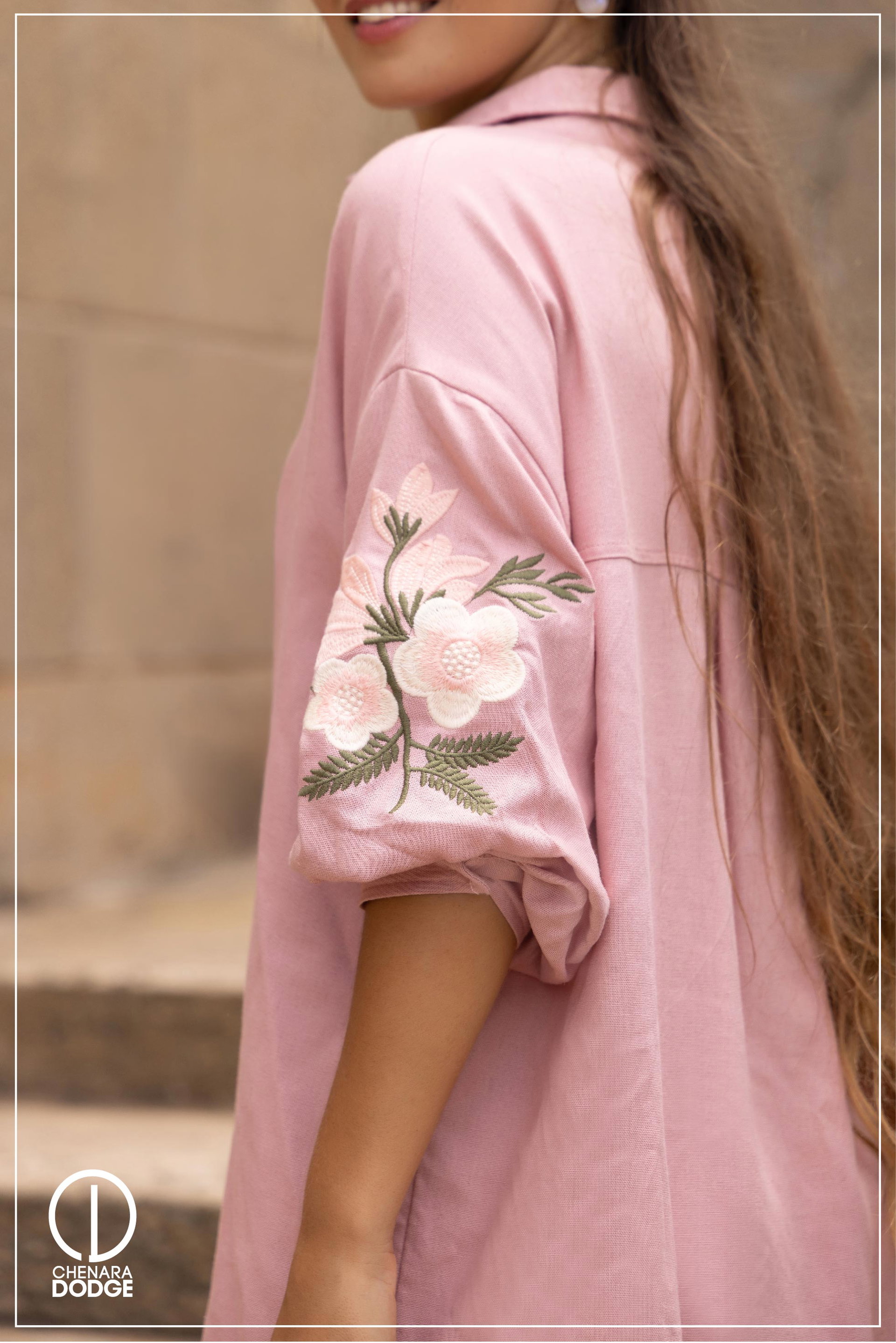 SERENA OVERSIZED EMB SHIRT 