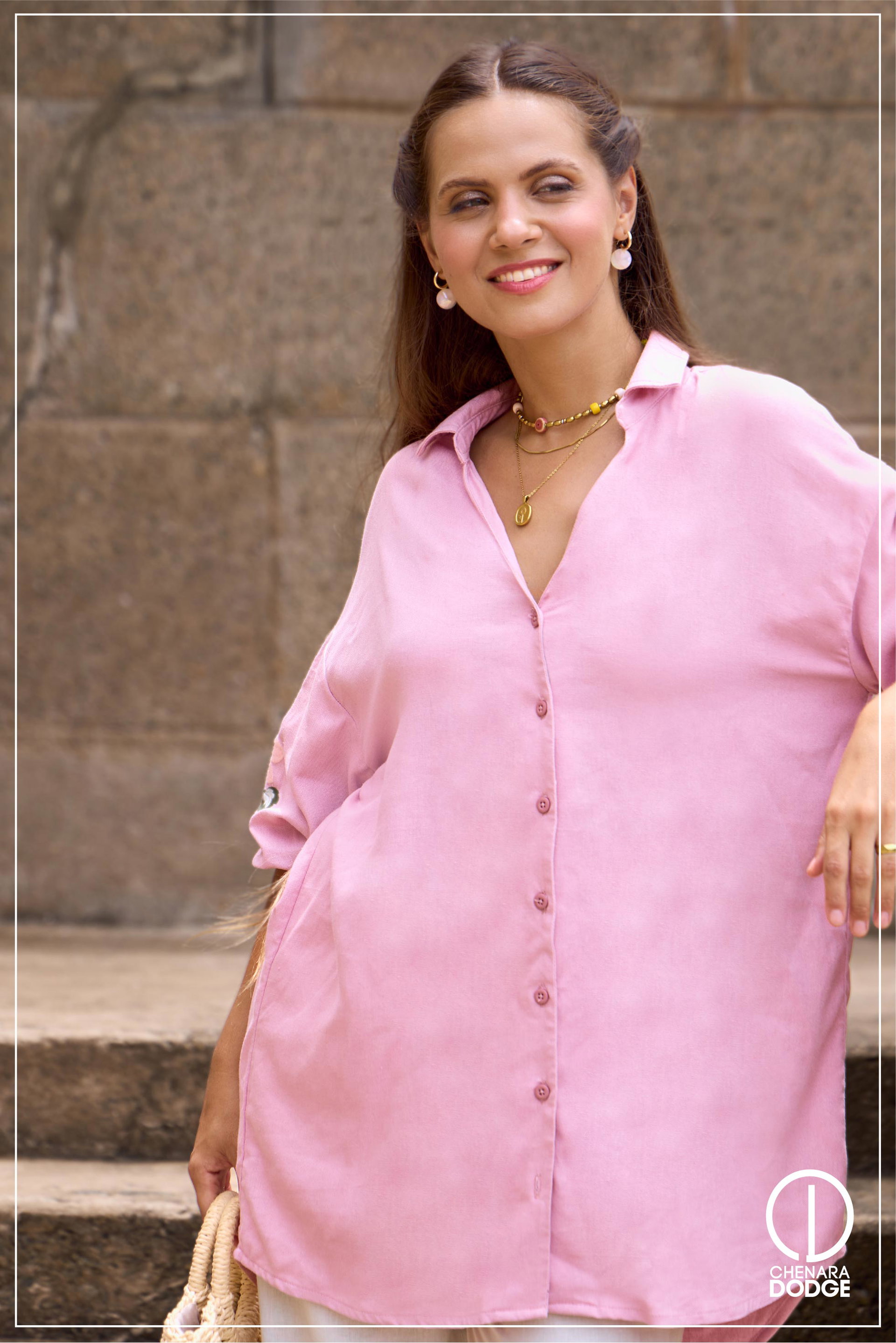 SERENA OVERSIZED EMB SHIRT 
