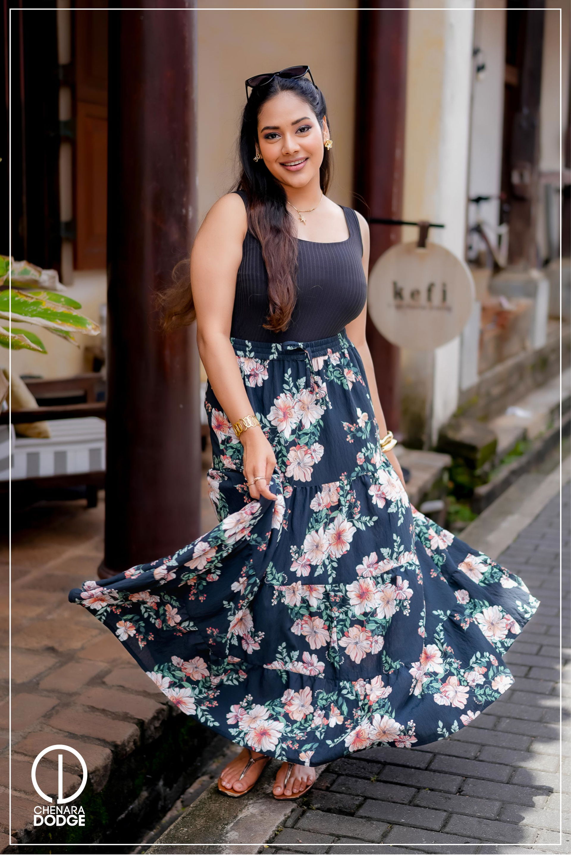 SIENNA TIERED MAXI SKIRT
